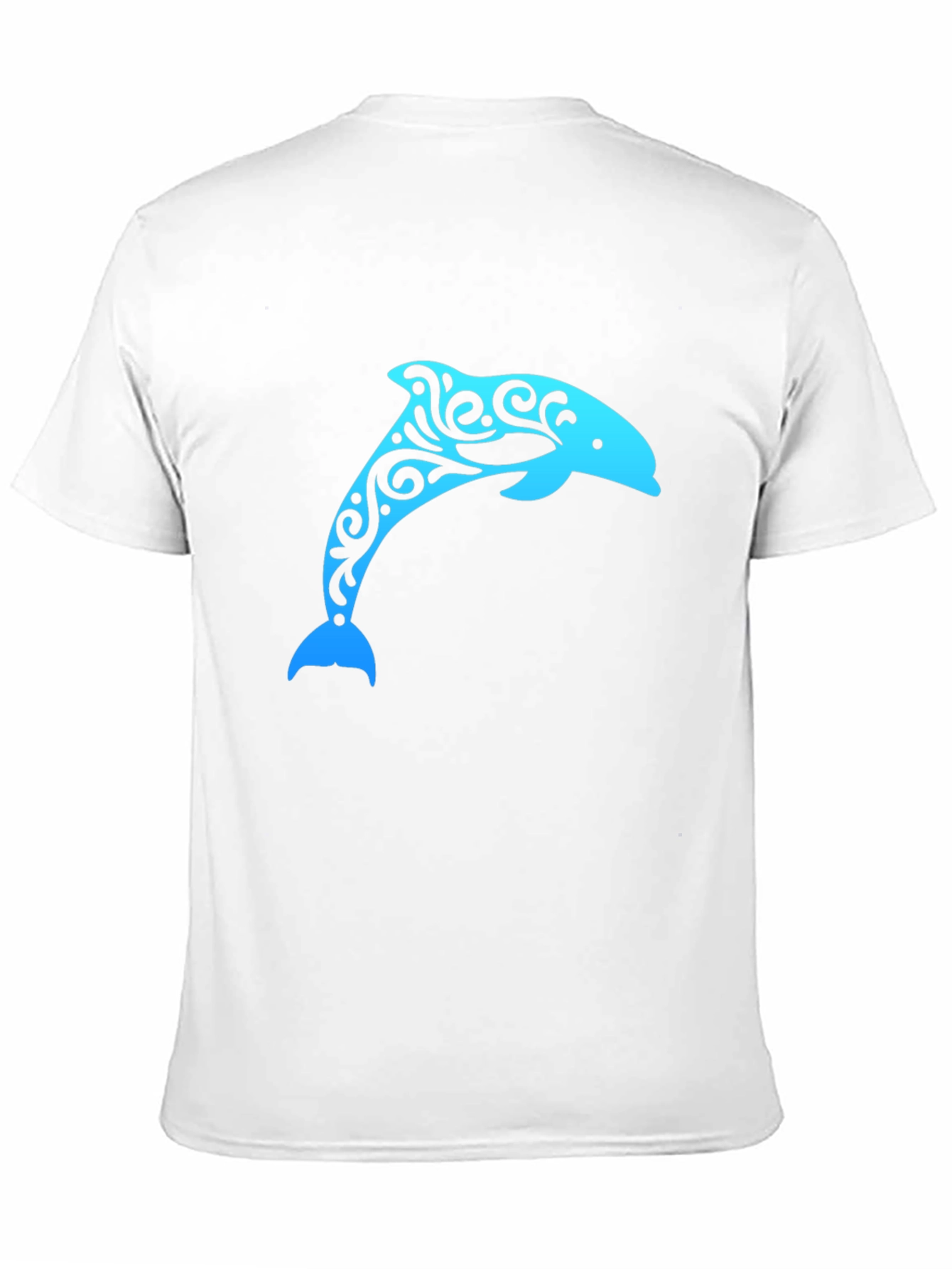 Stylish Dolphin Graphic Black T-Shirt