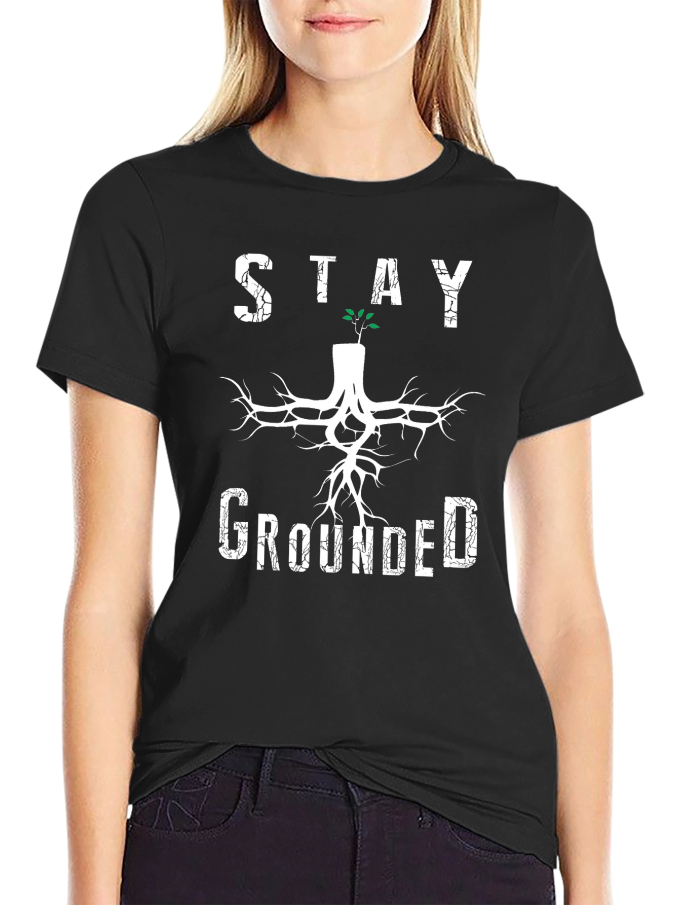 Stay Grounded Graphic Print Tee