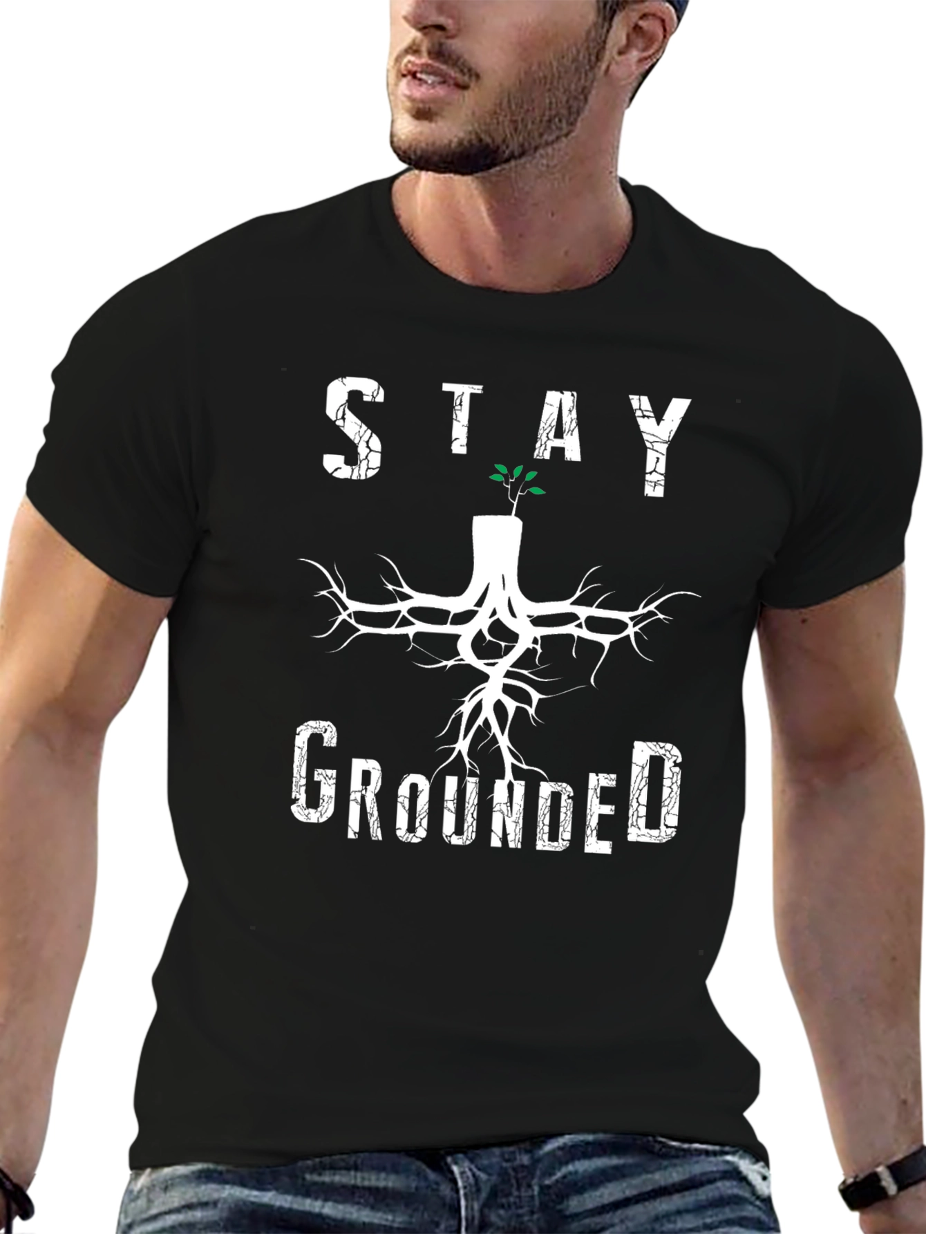 Stay Grounded Graphic Print Tee