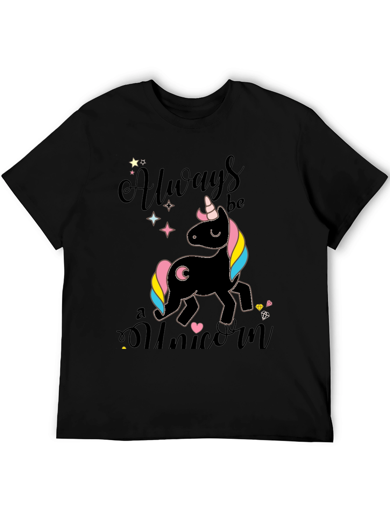 Always Be a Unicorn Black T-Shirt