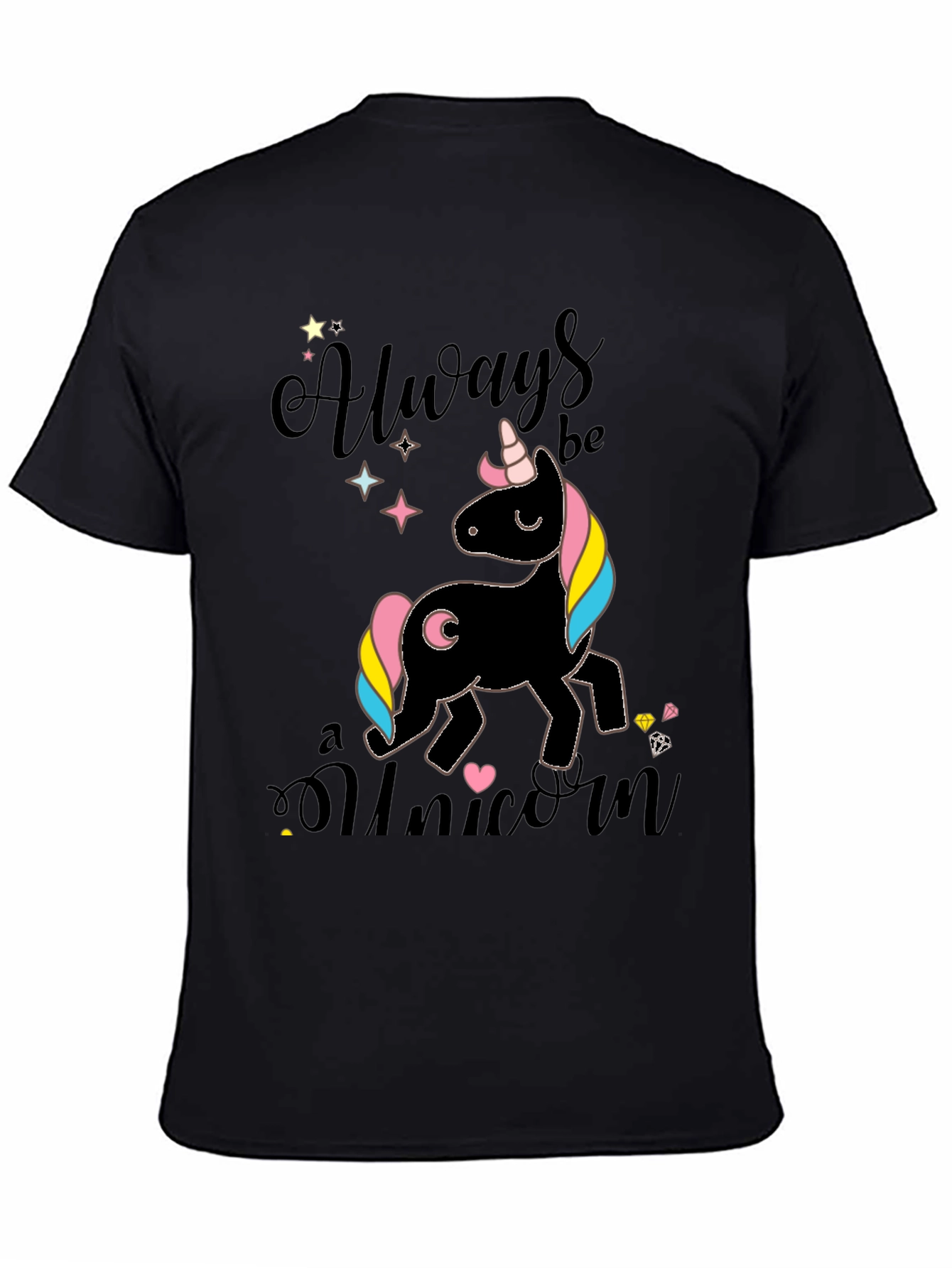 Always Be a Unicorn Black T-Shirt
