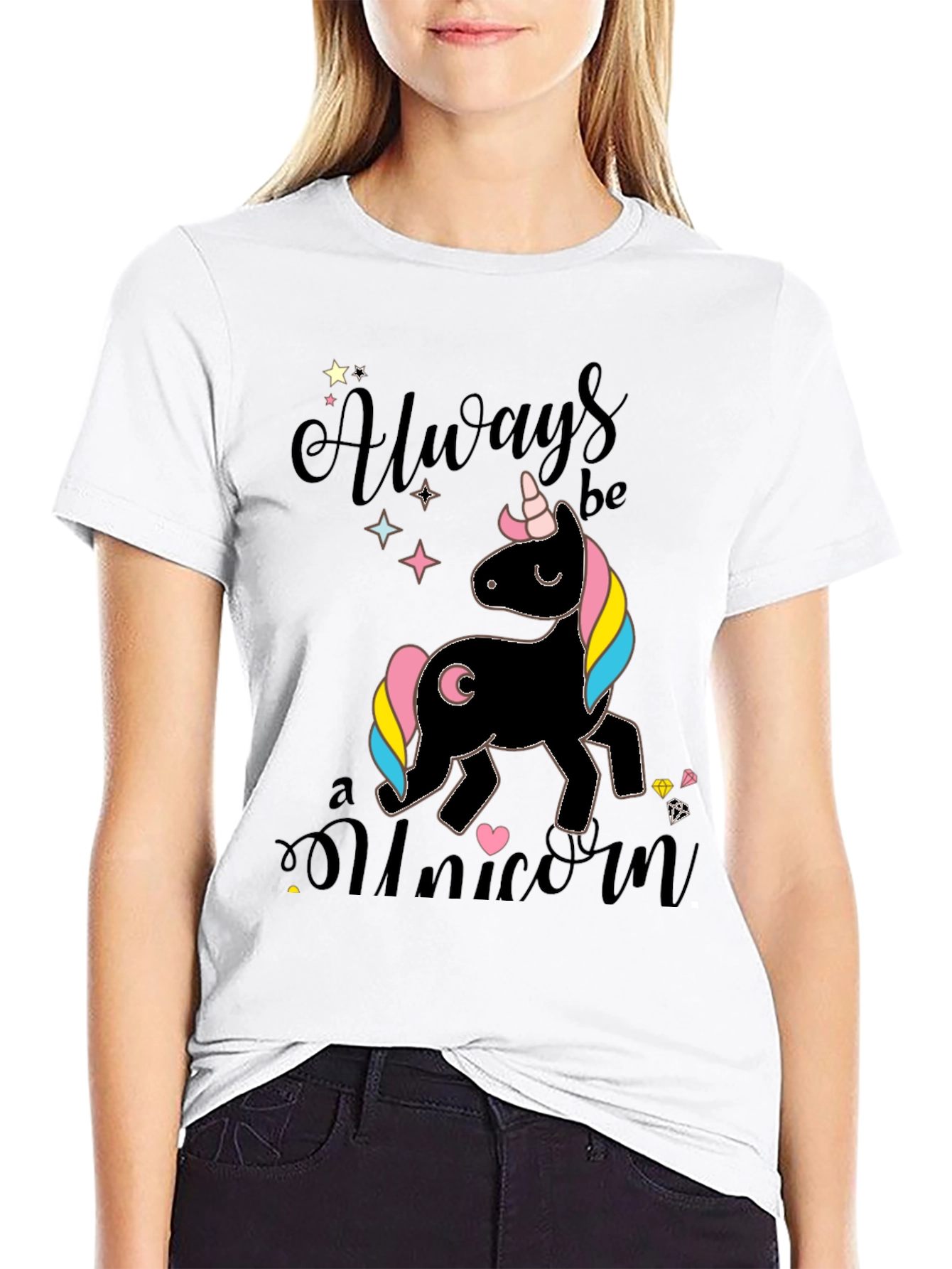 Always Be a Unicorn Black T-Shirt