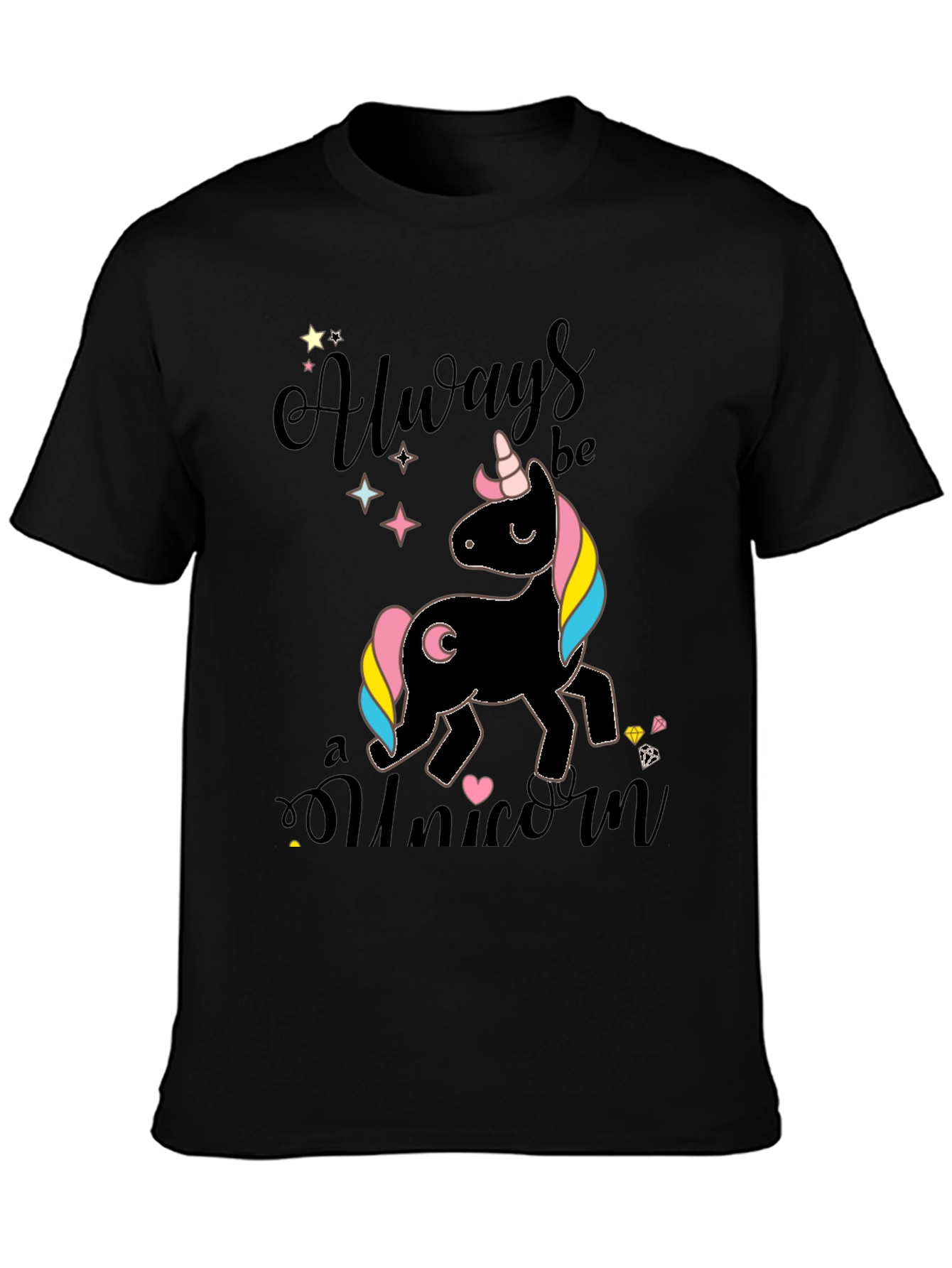 Always Be a Unicorn Black T-Shirt