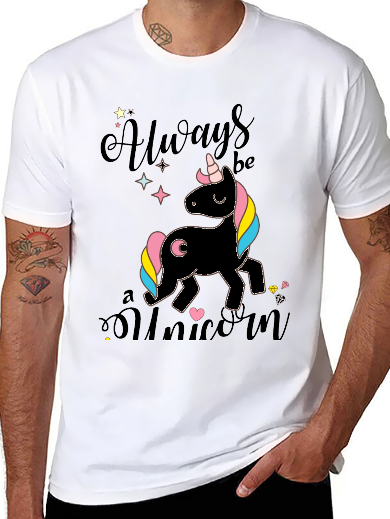 Always Be a Unicorn Black T-Shirt