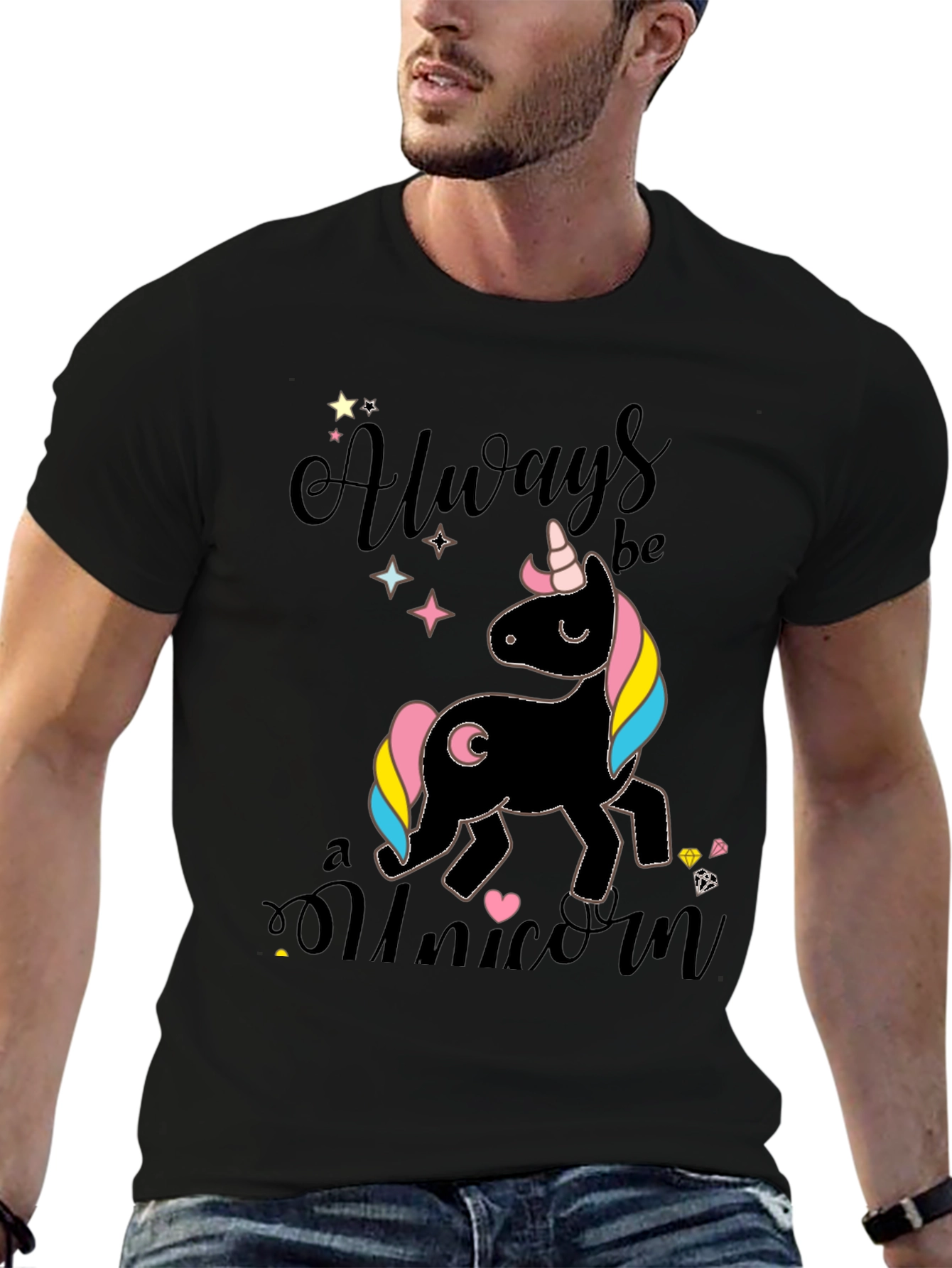 Always Be a Unicorn Black T-Shirt