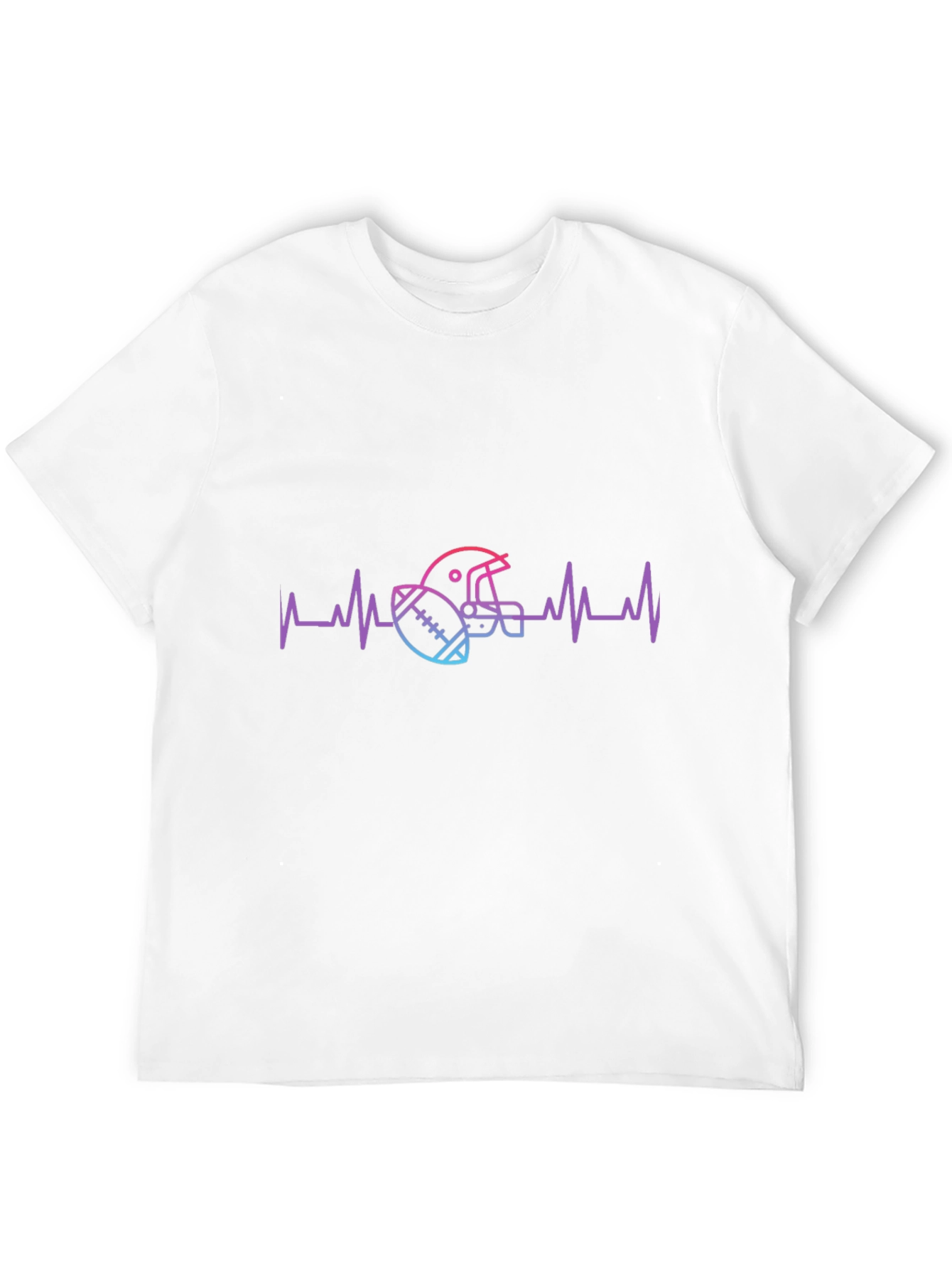 Football Heartbeat T-Shirt - Game Day Tee