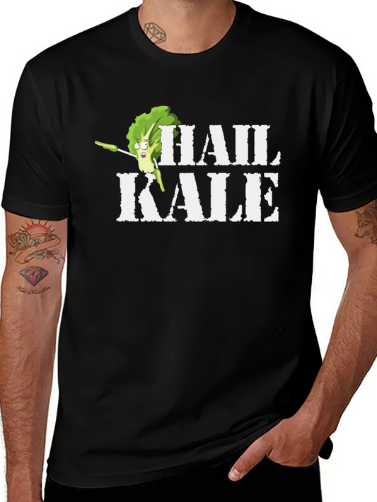 Hail Kale Funny Graphic T-Shirt - Black