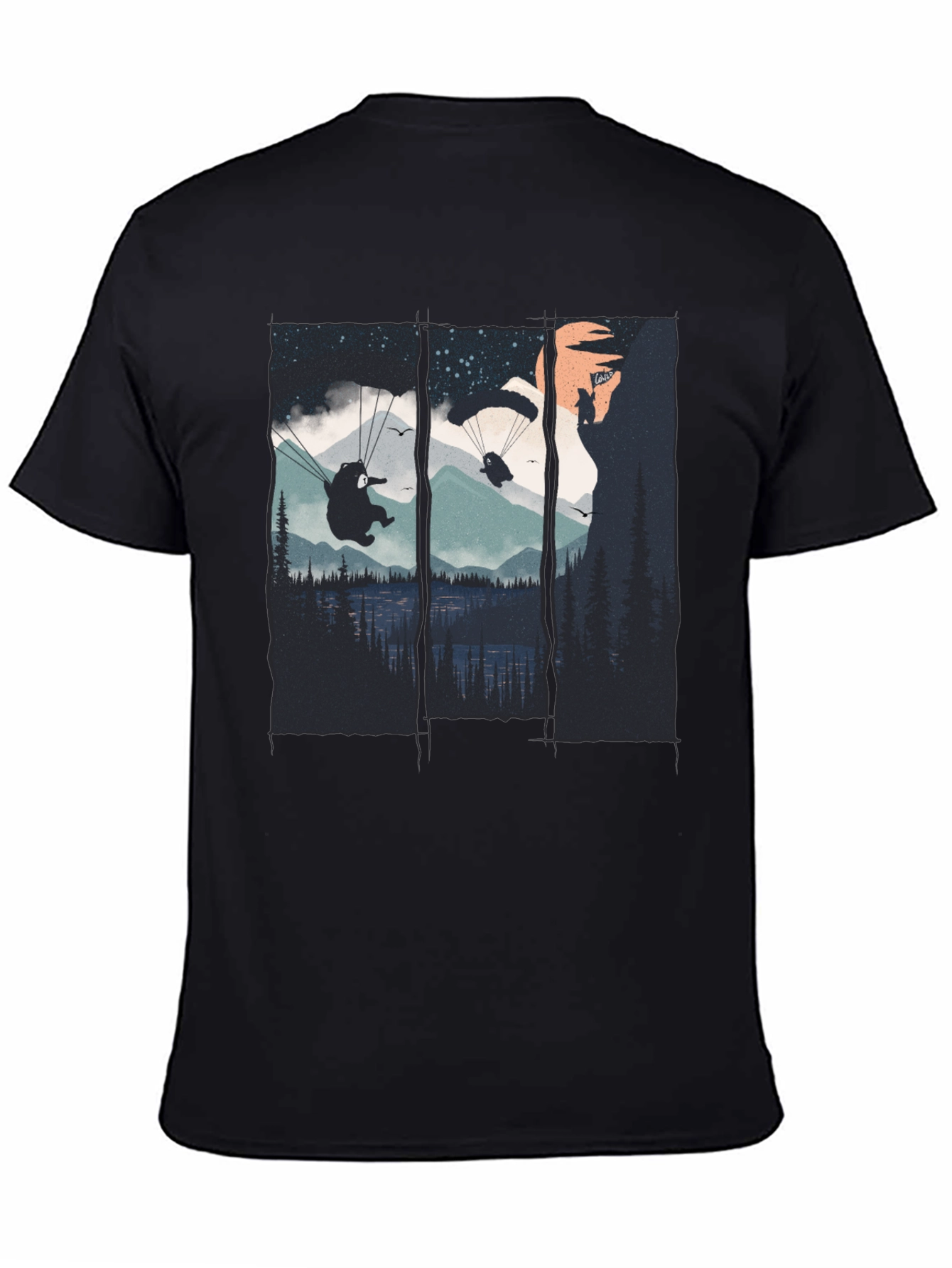 Paragliding Bears Graphic Tee - Adventure Awaits!