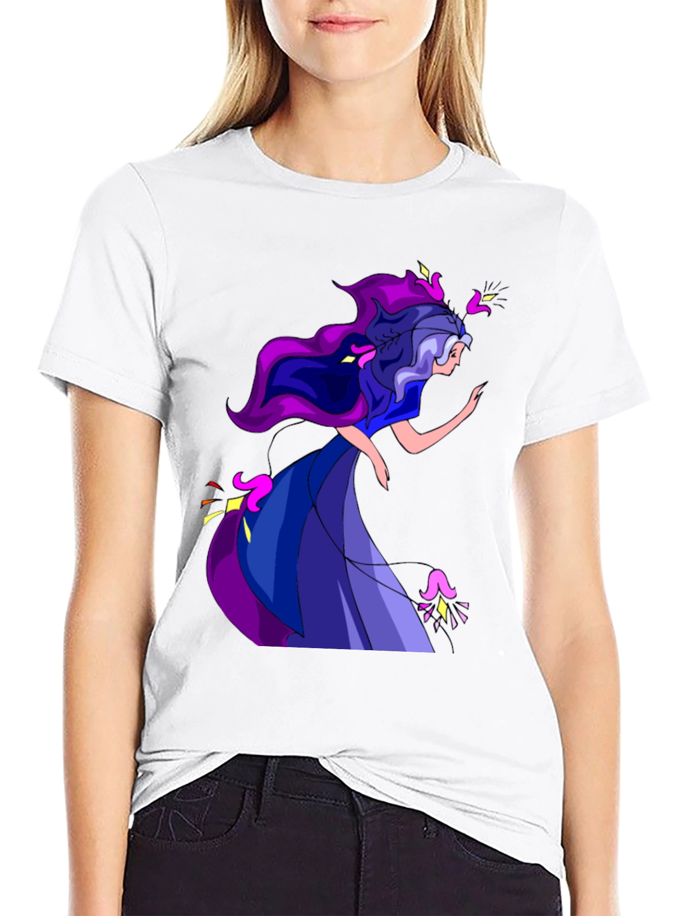 Mystical Maiden Graphic Print T-Shirt
