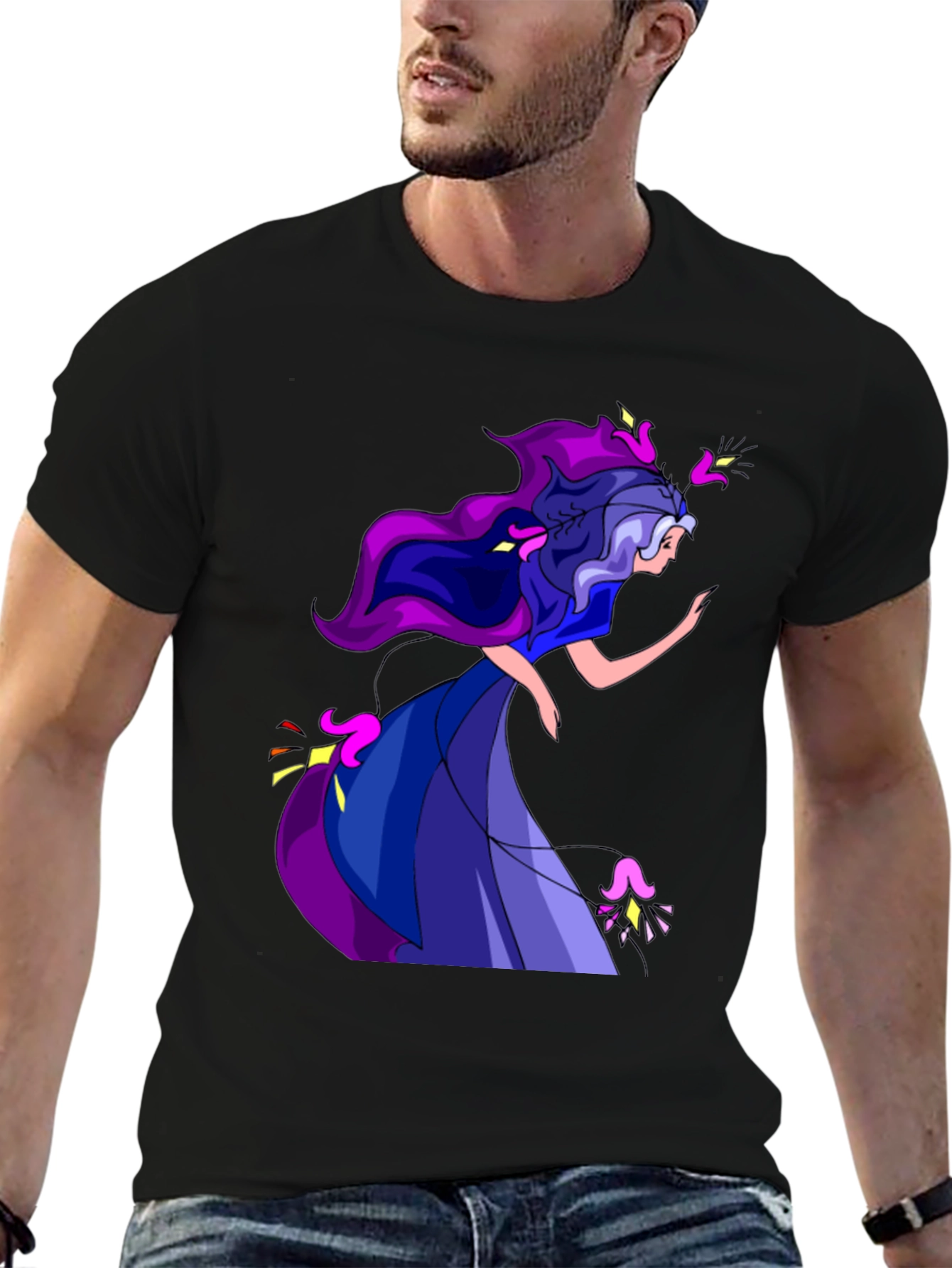 Mystical Maiden Graphic Print T-Shirt