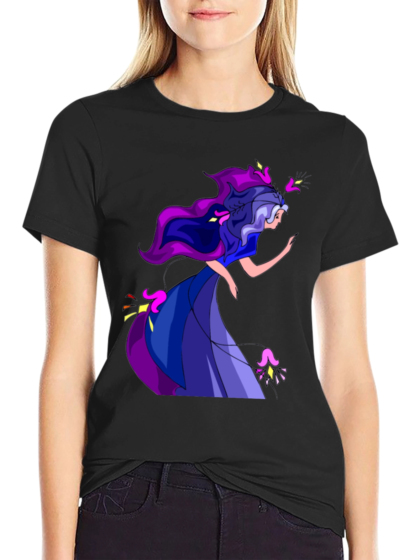 Mystical Maiden Graphic Print T-Shirt
