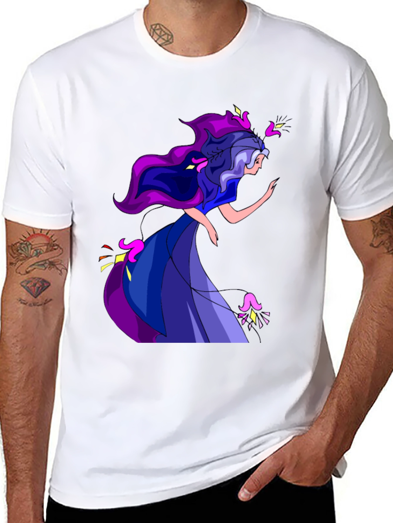 Mystical Maiden Graphic Print T-Shirt
