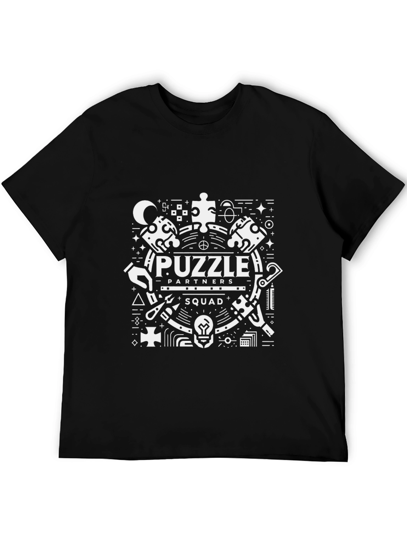 Puzzle Partners Squad Black T-Shirt