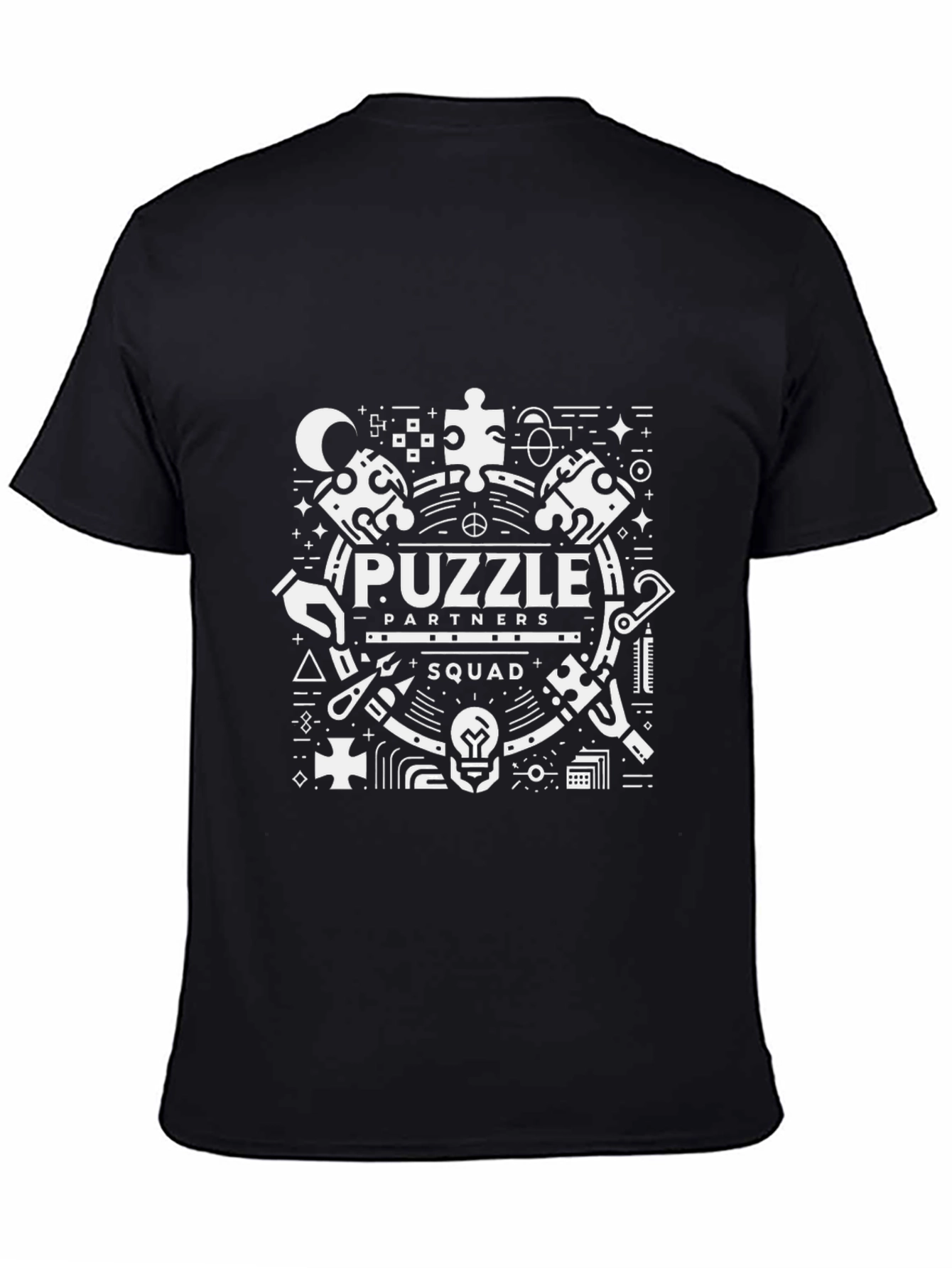 Puzzle Partners Squad Black T-Shirt