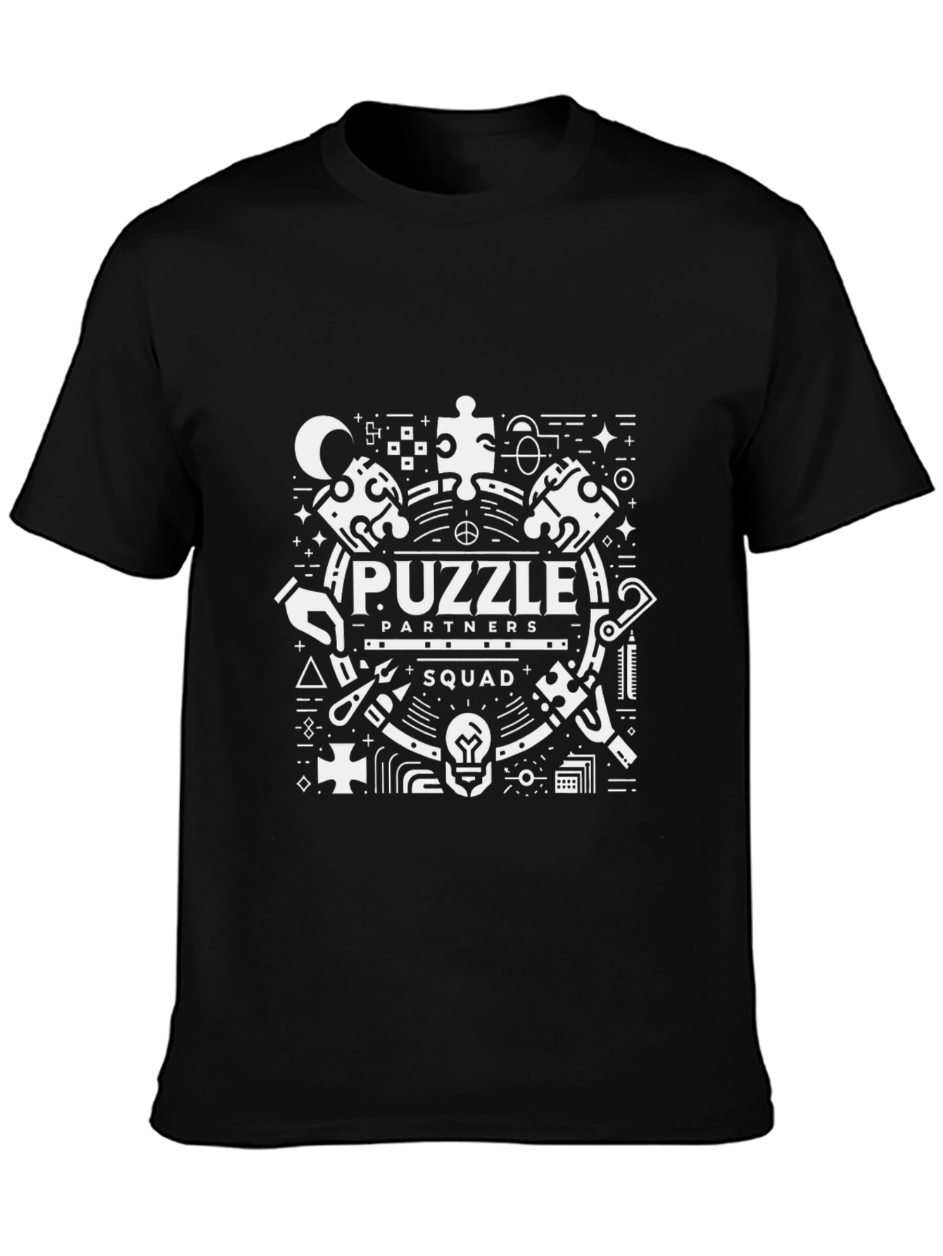 Puzzle Partners Squad Black T-Shirt