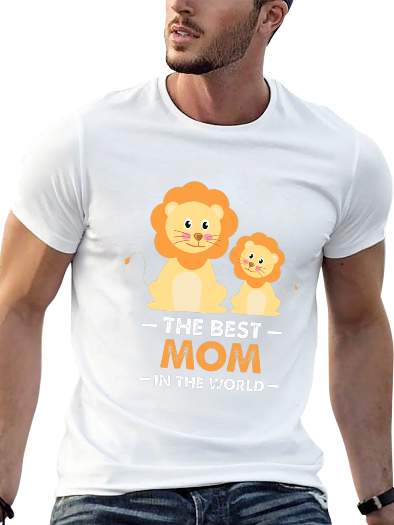 Best Mom in the World Lion Graphic Tee