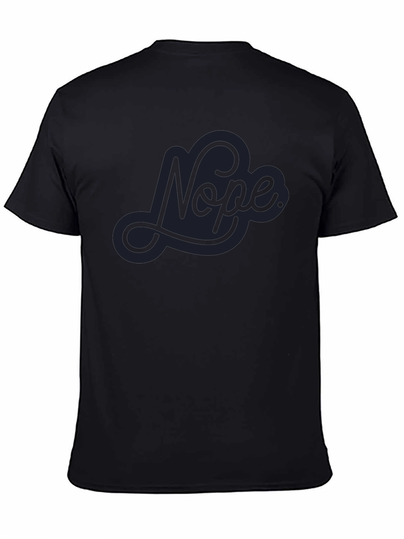 Nope Graphic T-Shirt - Casual Black Tee