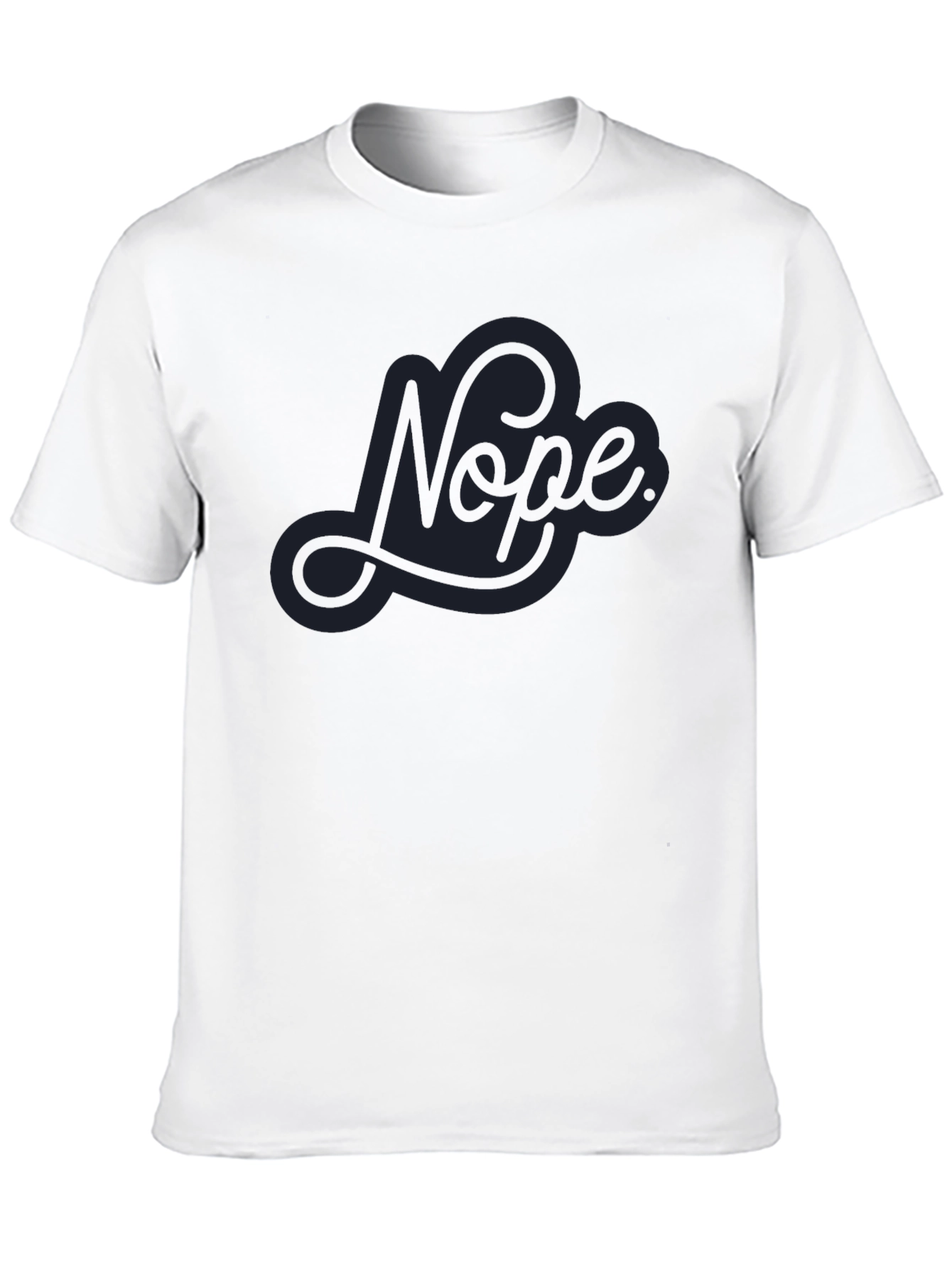Nope Graphic T-Shirt - Casual Black Tee