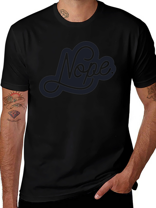 Nope Graphic T-Shirt - Casual Black Tee