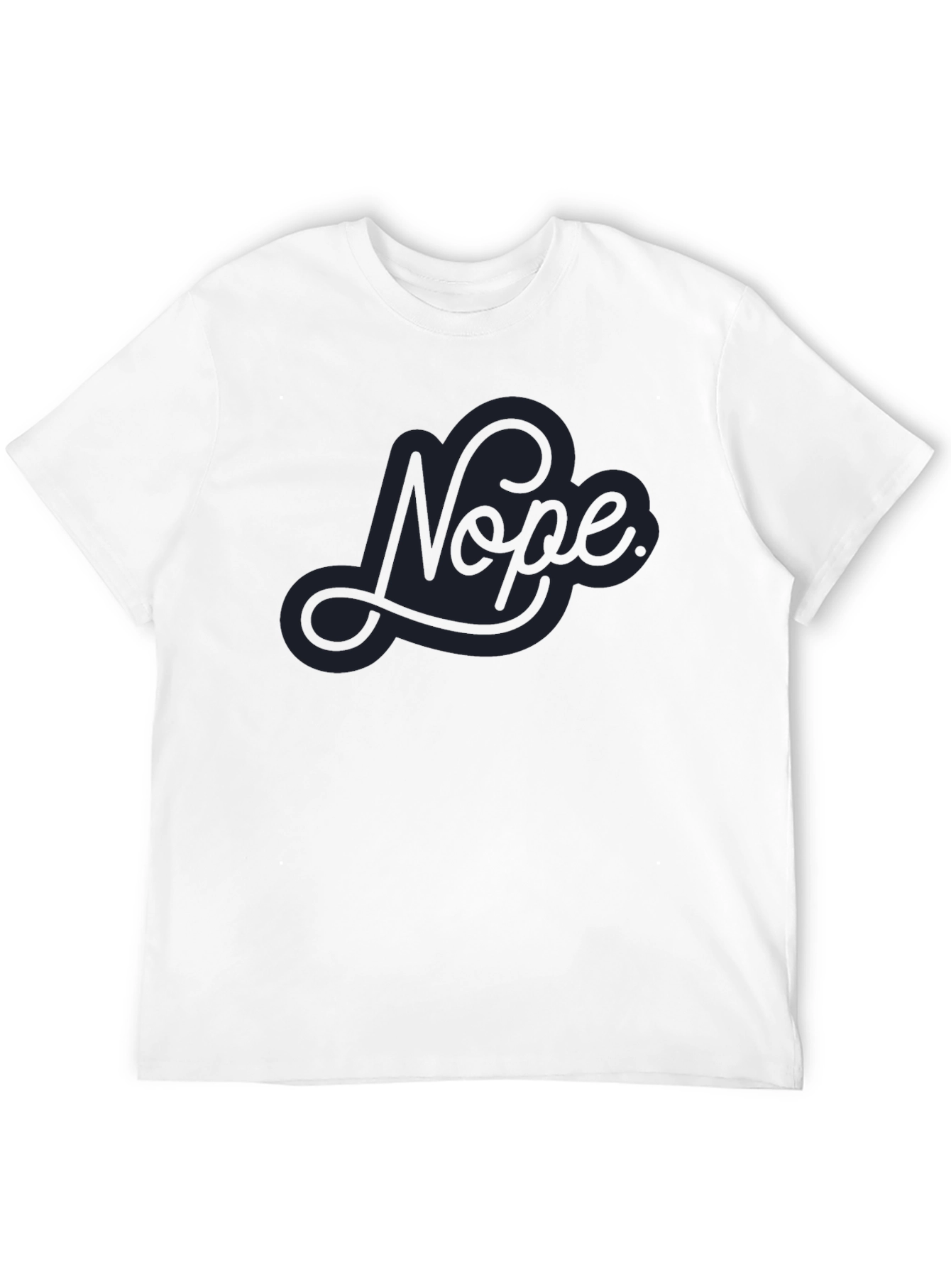 Nope Graphic T-Shirt - Casual Black Tee