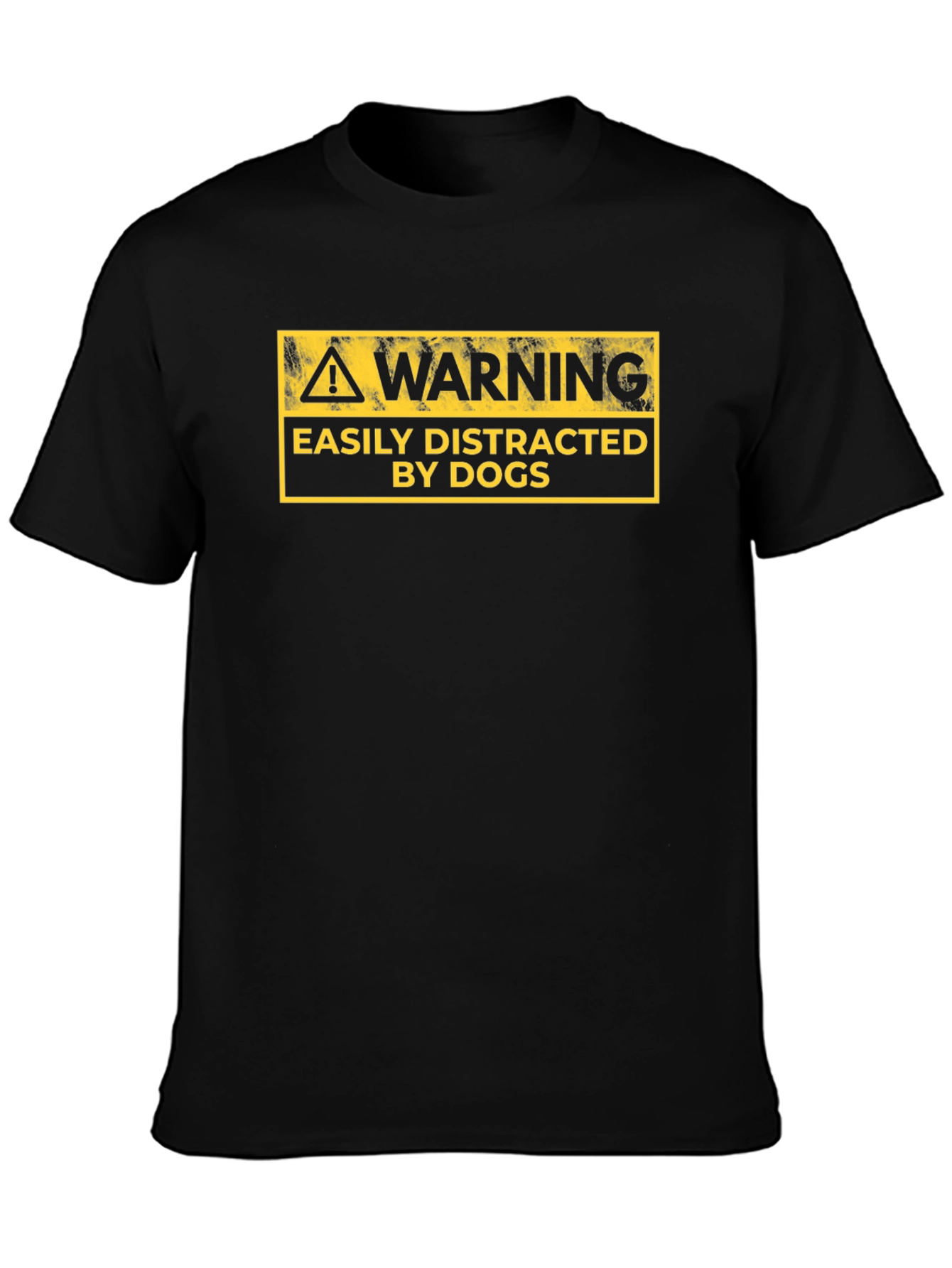 Warning Easily Distracted By Dogs Graphic Tee