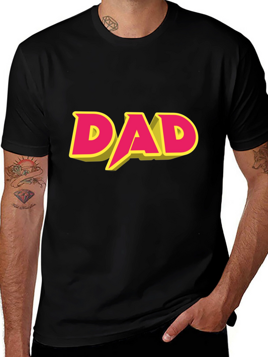 Dad Graphic T-Shirt - Black Cotton Blend