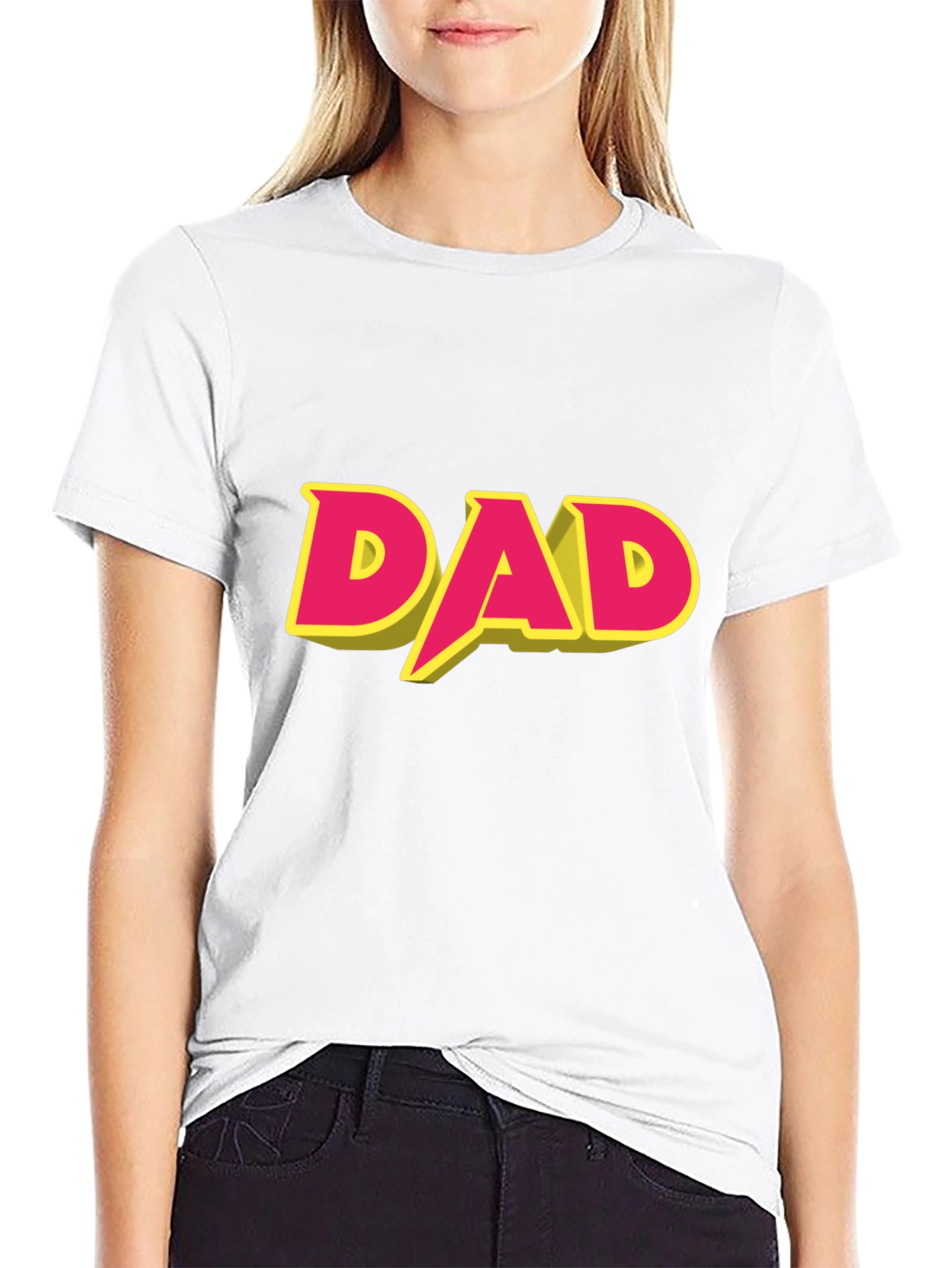 Dad Graphic T-Shirt - Black Cotton Blend