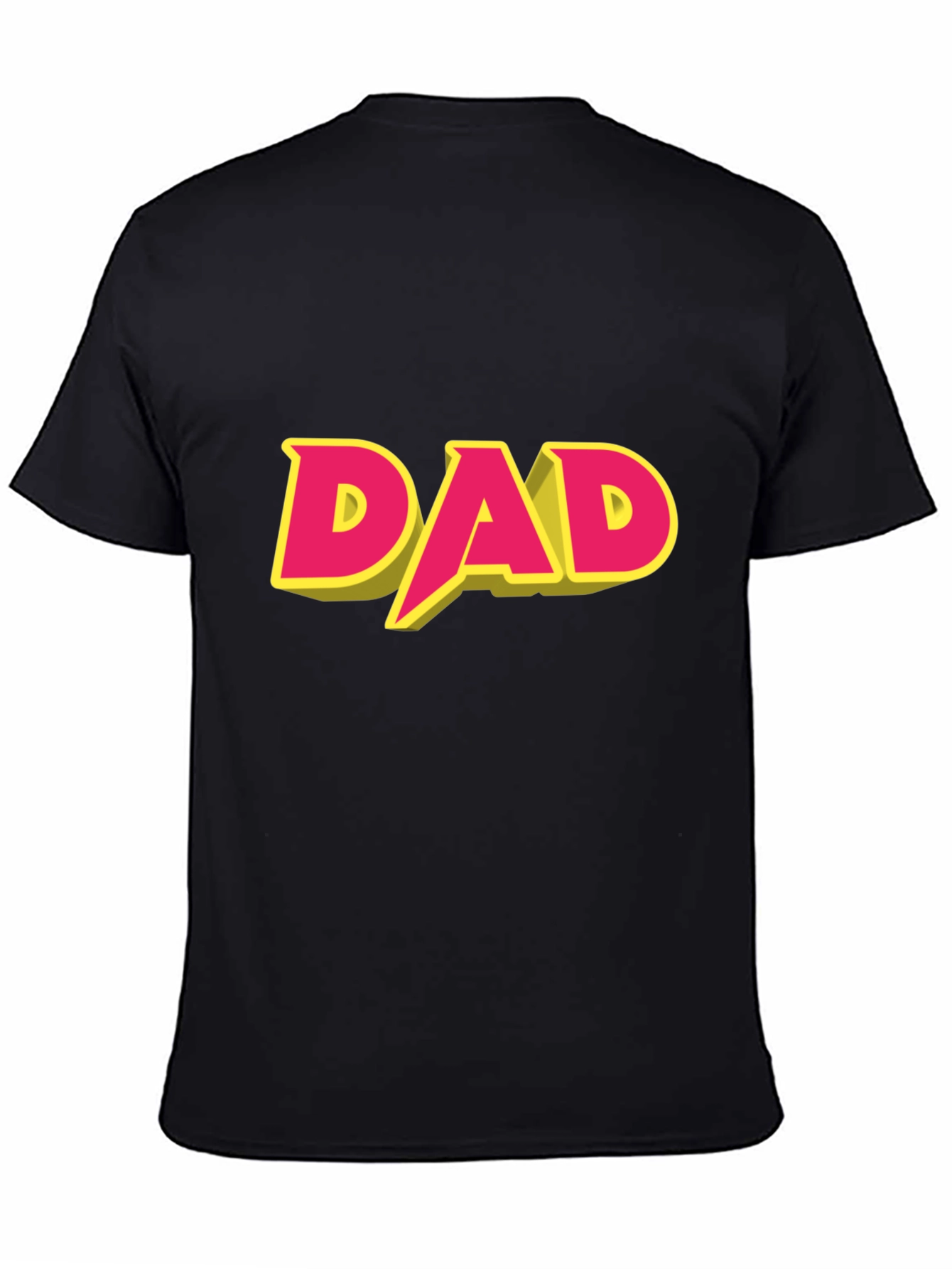 Dad Graphic T-Shirt - Black Cotton Blend