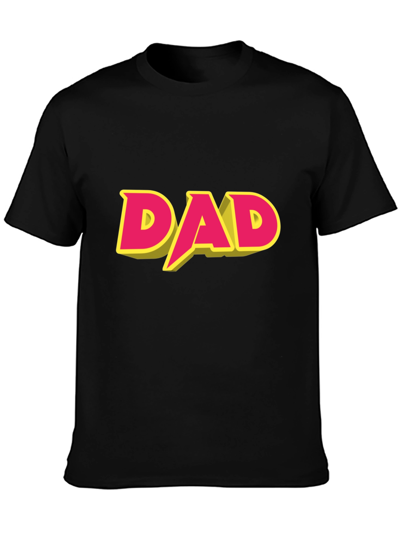Dad Graphic T-Shirt - Black Cotton Blend