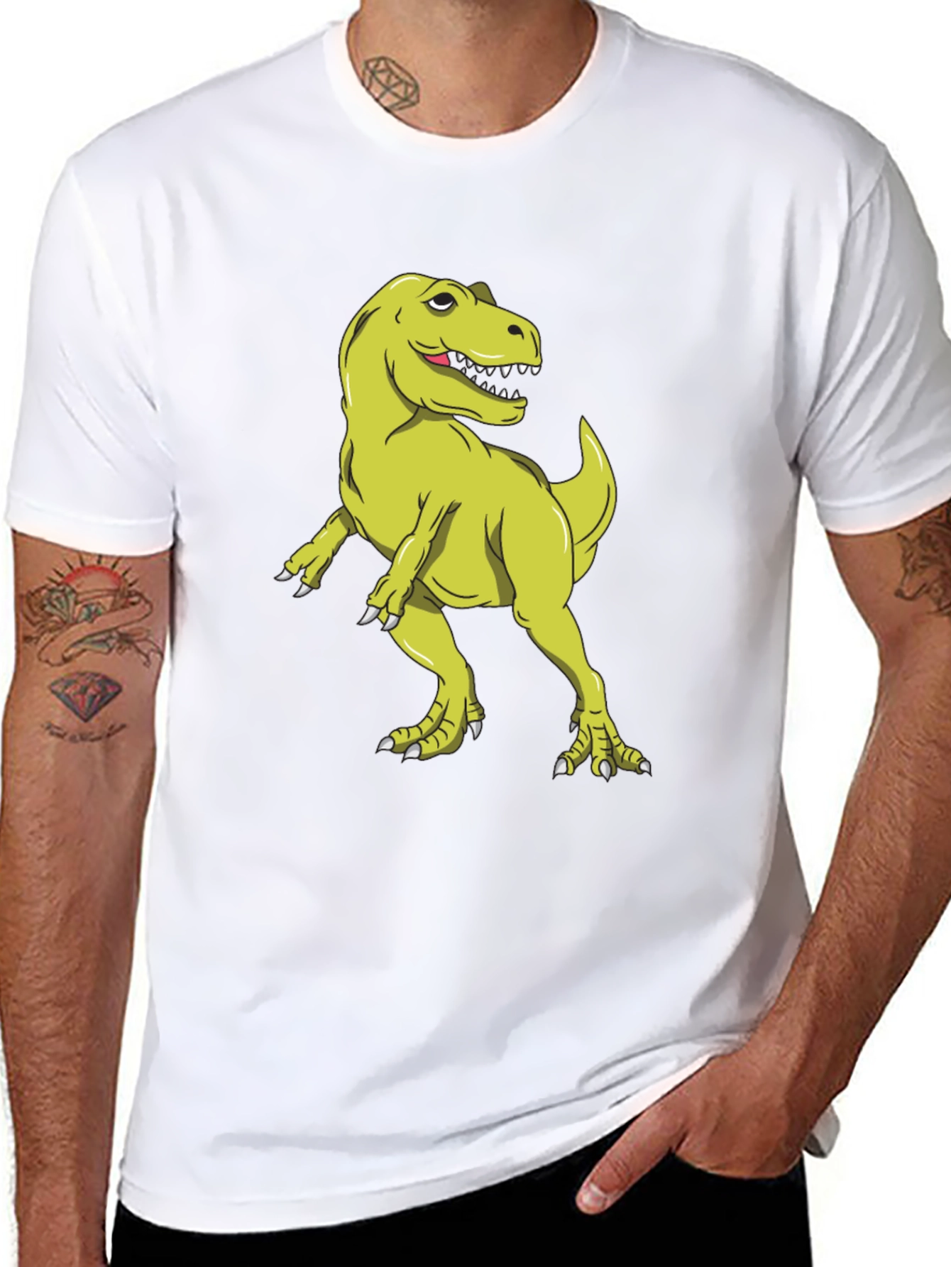Dinosaur T-Shirt: Funny Green T-Rex Graphic Tee
