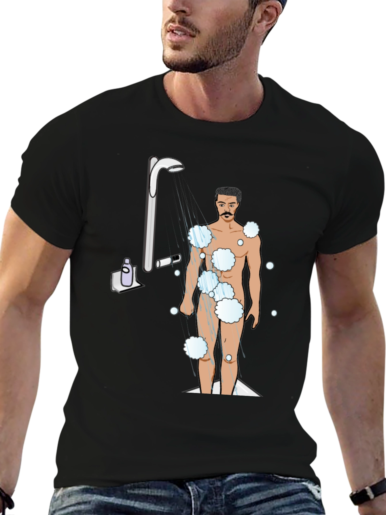Shower Time Graphic Tee - Quirky Mens T-Shirt