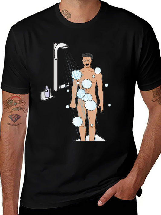 Shower Time Graphic Tee - Quirky Mens T-Shirt