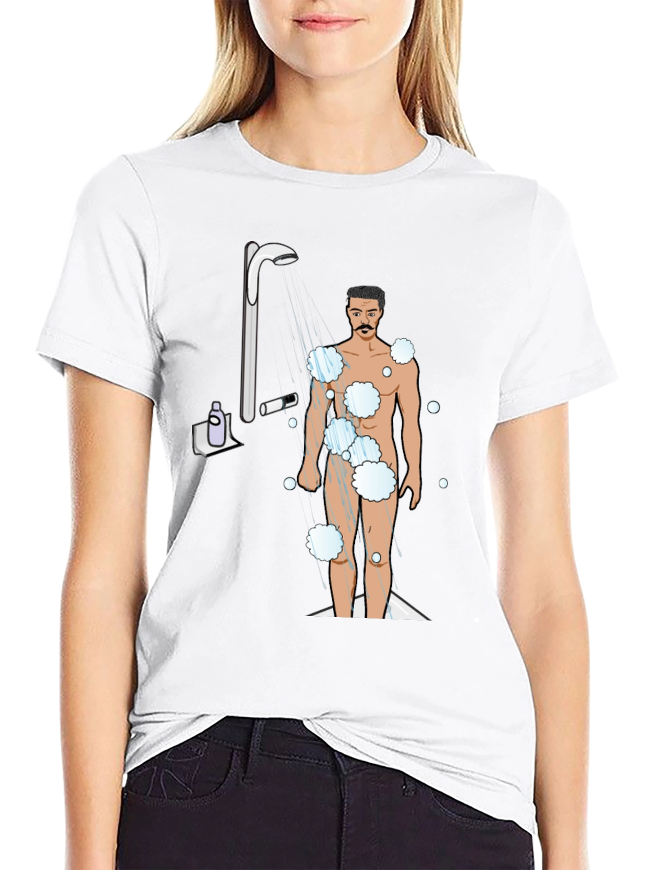 Shower Time Graphic Tee - Quirky Mens T-Shirt