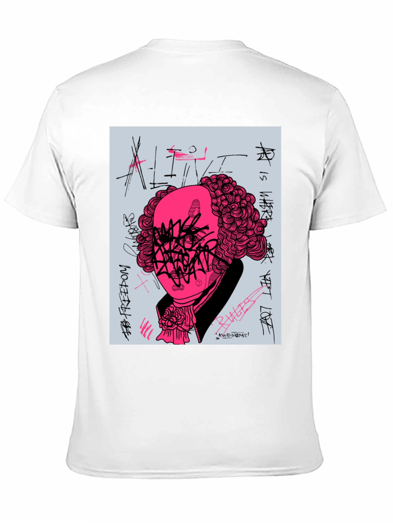 Graphic Print T-Shirt - Street Art Design
