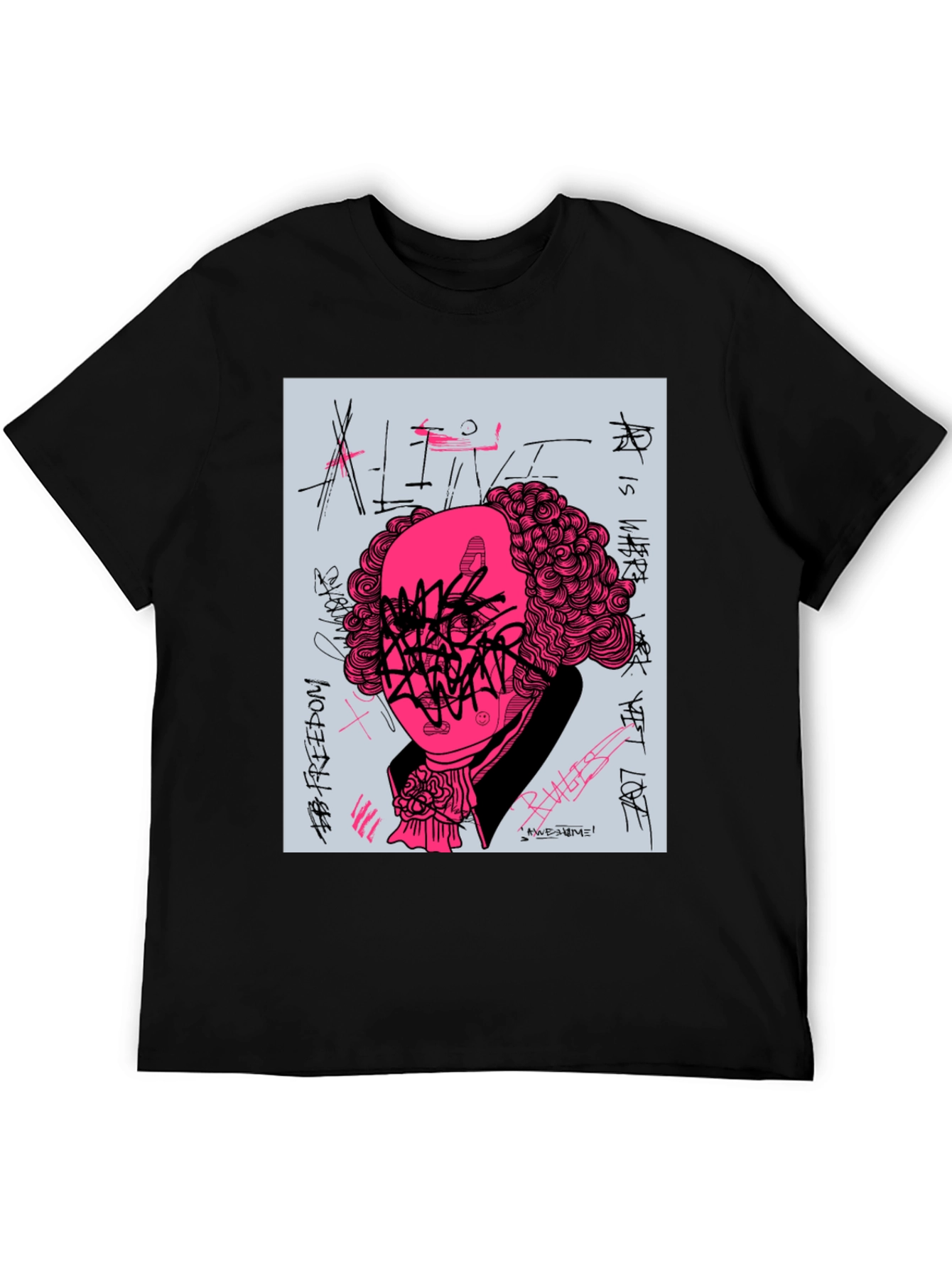 Graphic Print T-Shirt - Street Art Design