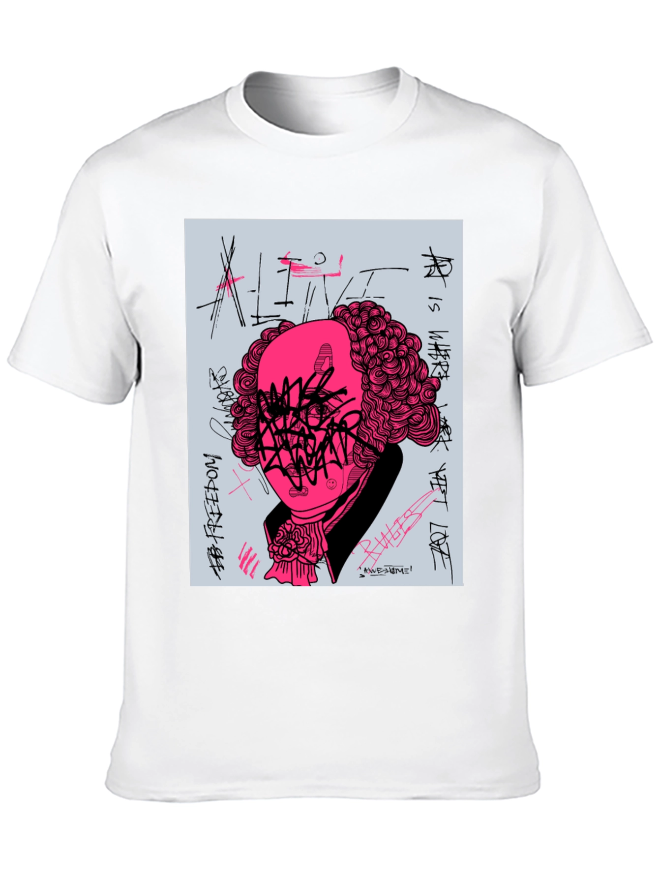 Graphic Print T-Shirt - Street Art Design