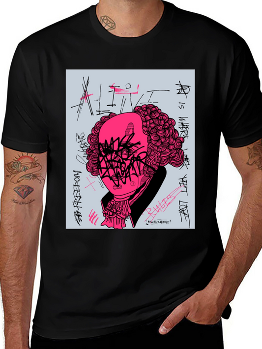 Graphic Print T-Shirt - Street Art Design
