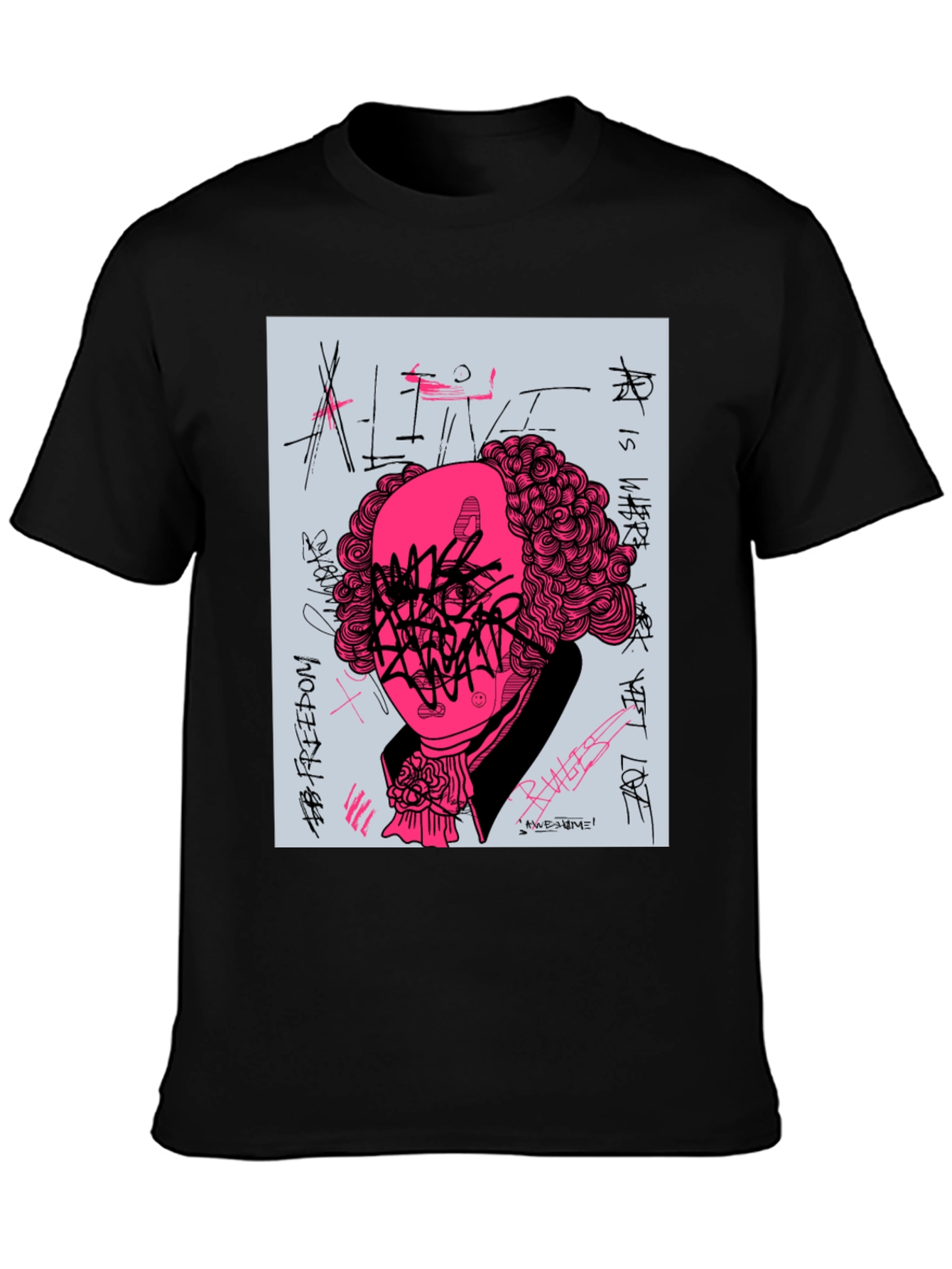Graphic Print T-Shirt - Street Art Design