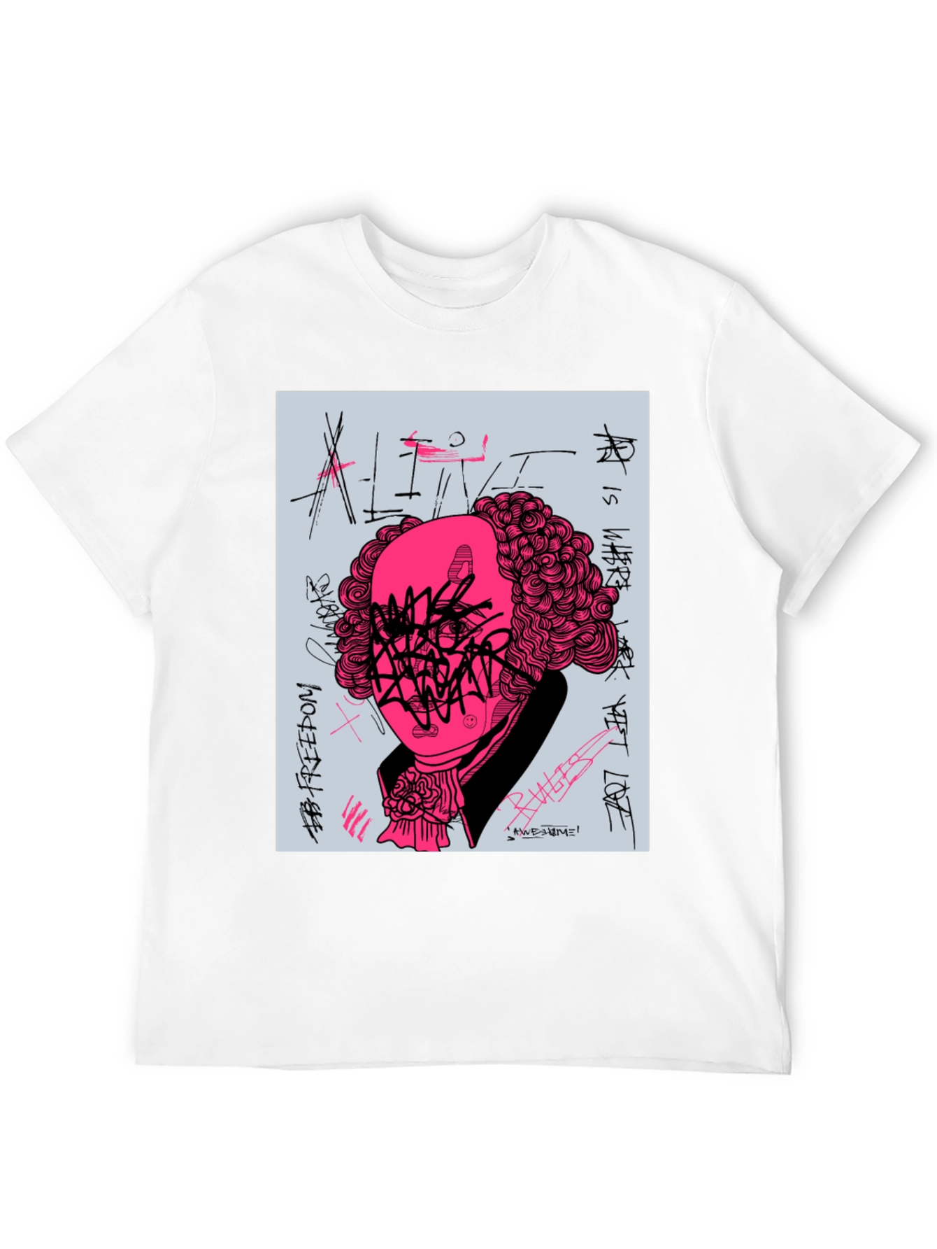 Graphic Print T-Shirt - Street Art Design