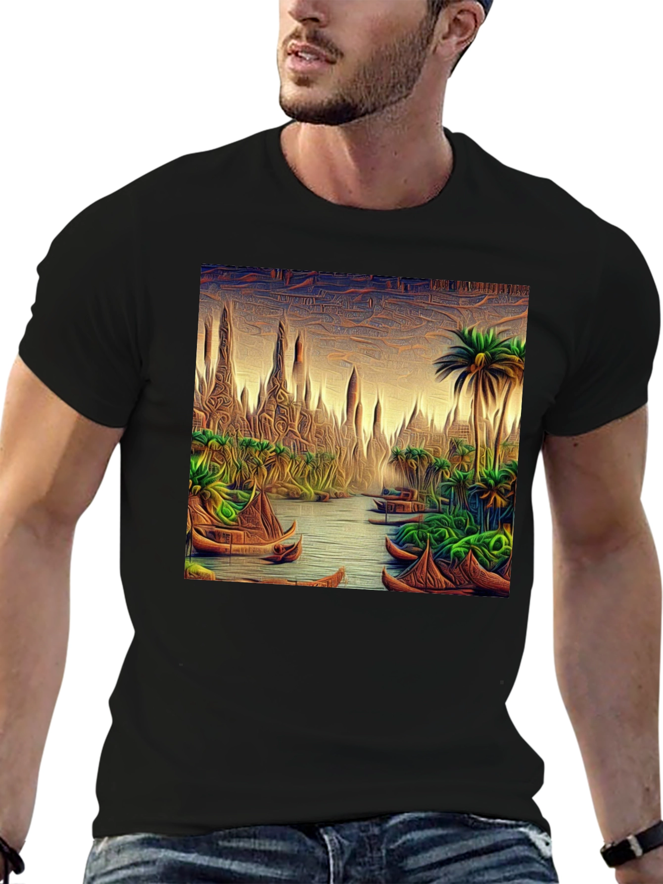 Tropical River Art T-Shirt
