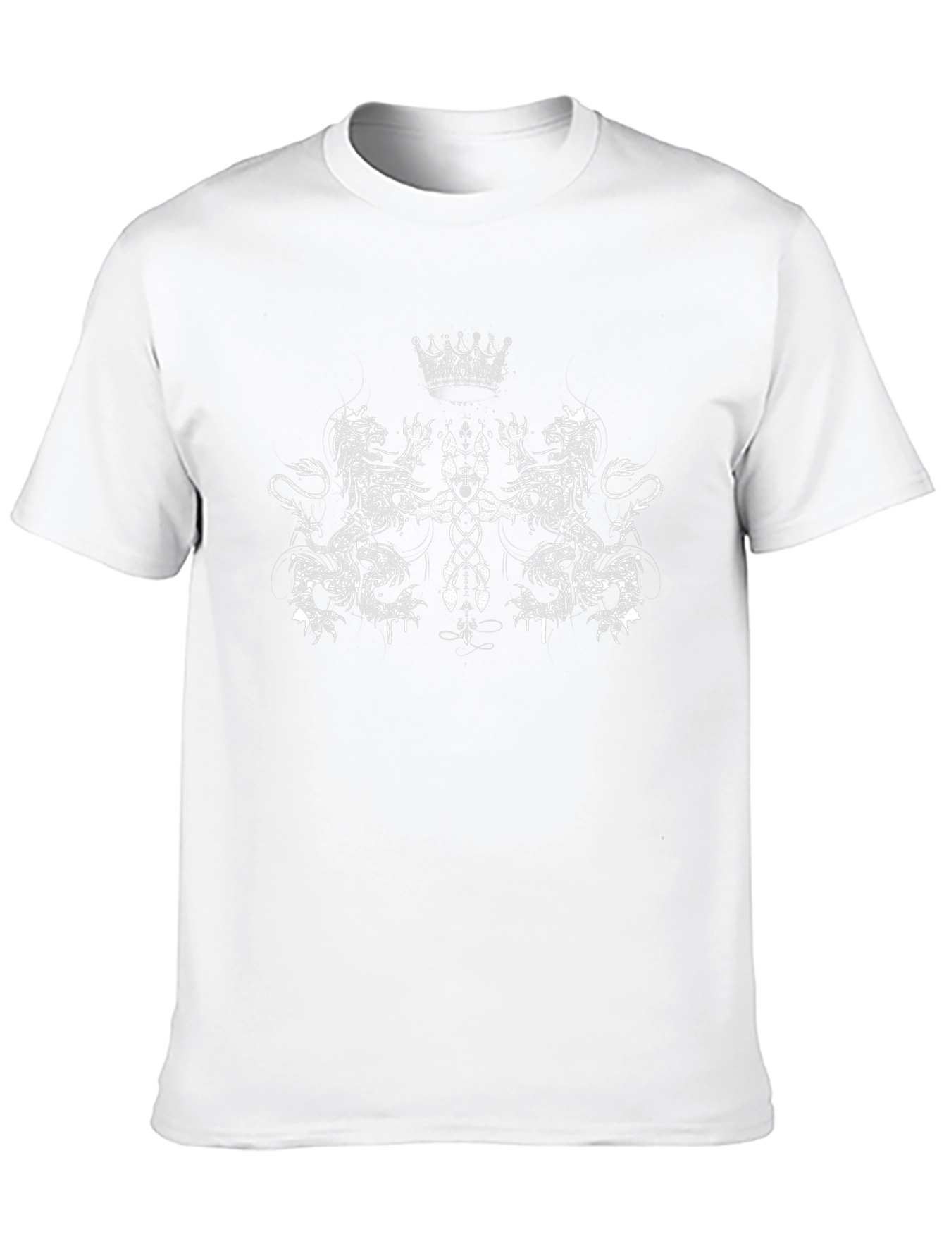 Black T-Shirt with Lion Crest Graphic