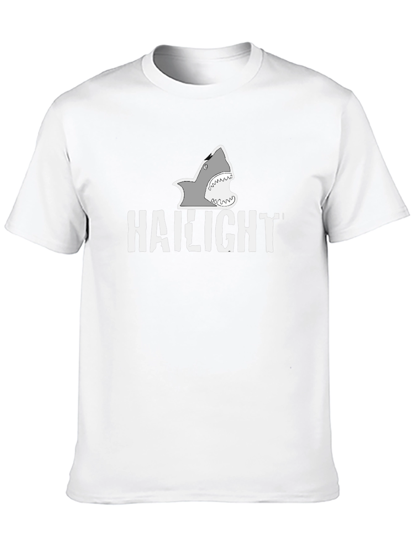 Hailight Shark Graphic Tee - Black Cotton T-Shirt