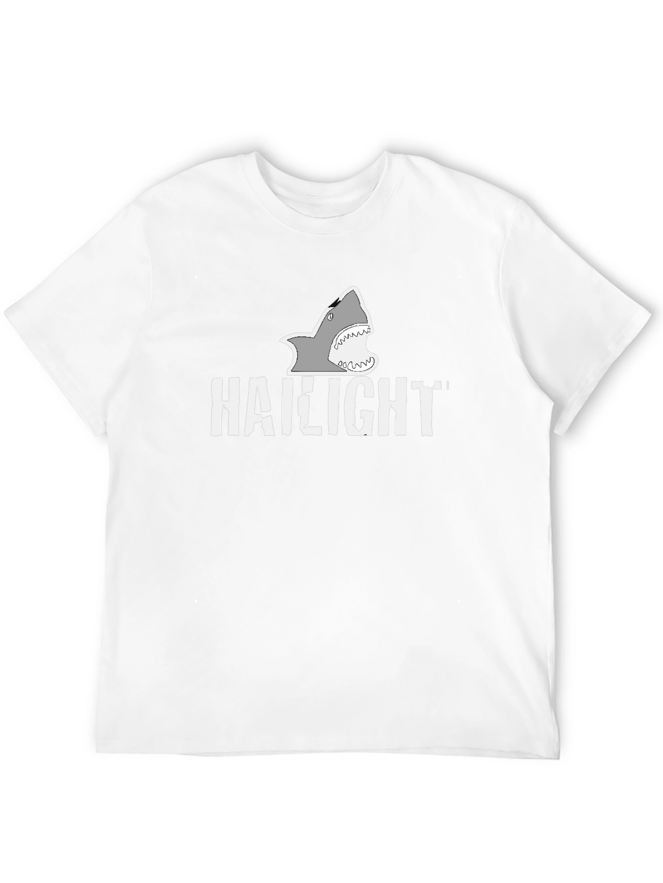 Hailight Shark Graphic Tee - Black Cotton T-Shirt