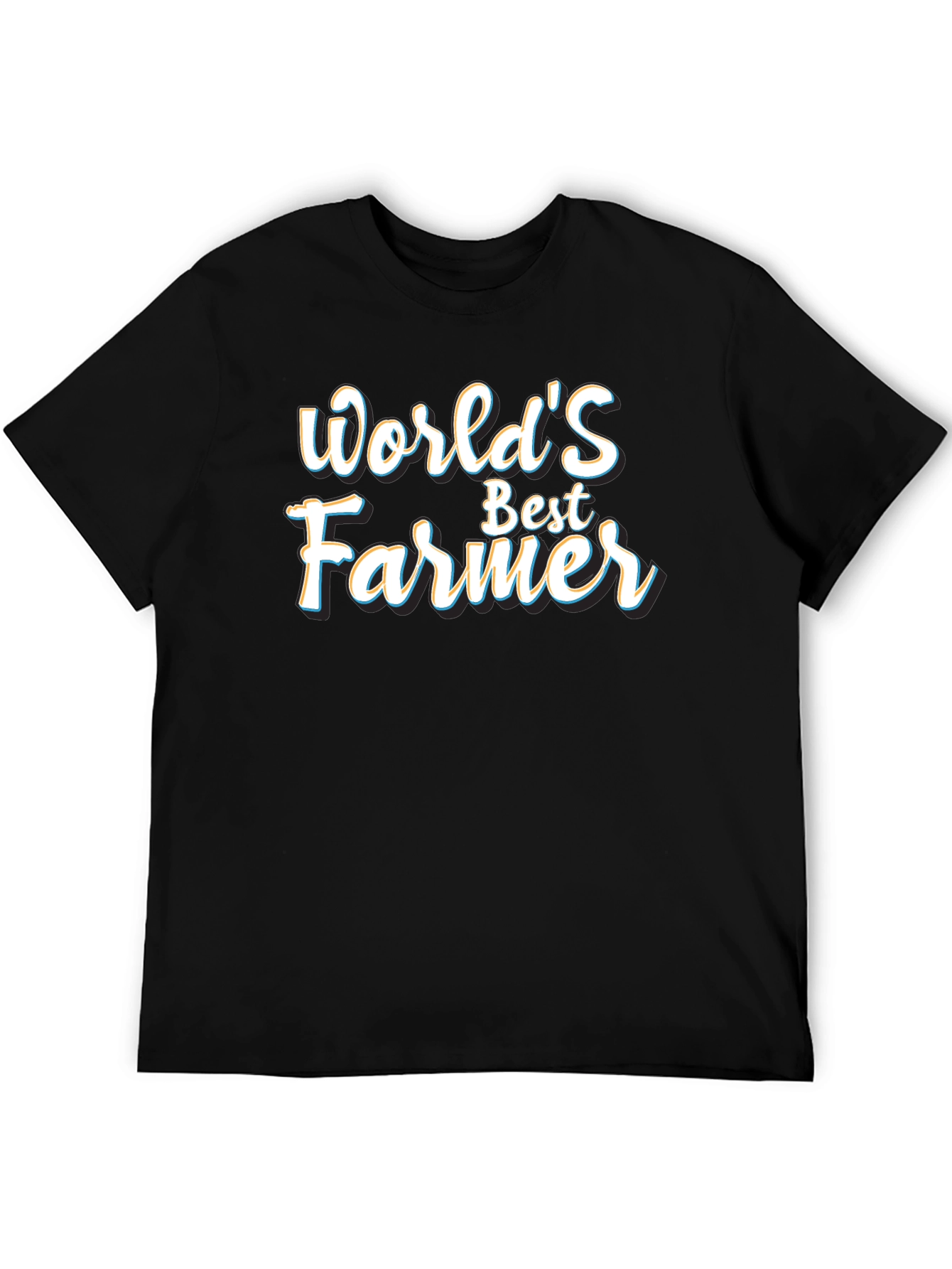 Worlds Best Farmer Black Graphic T-Shirt