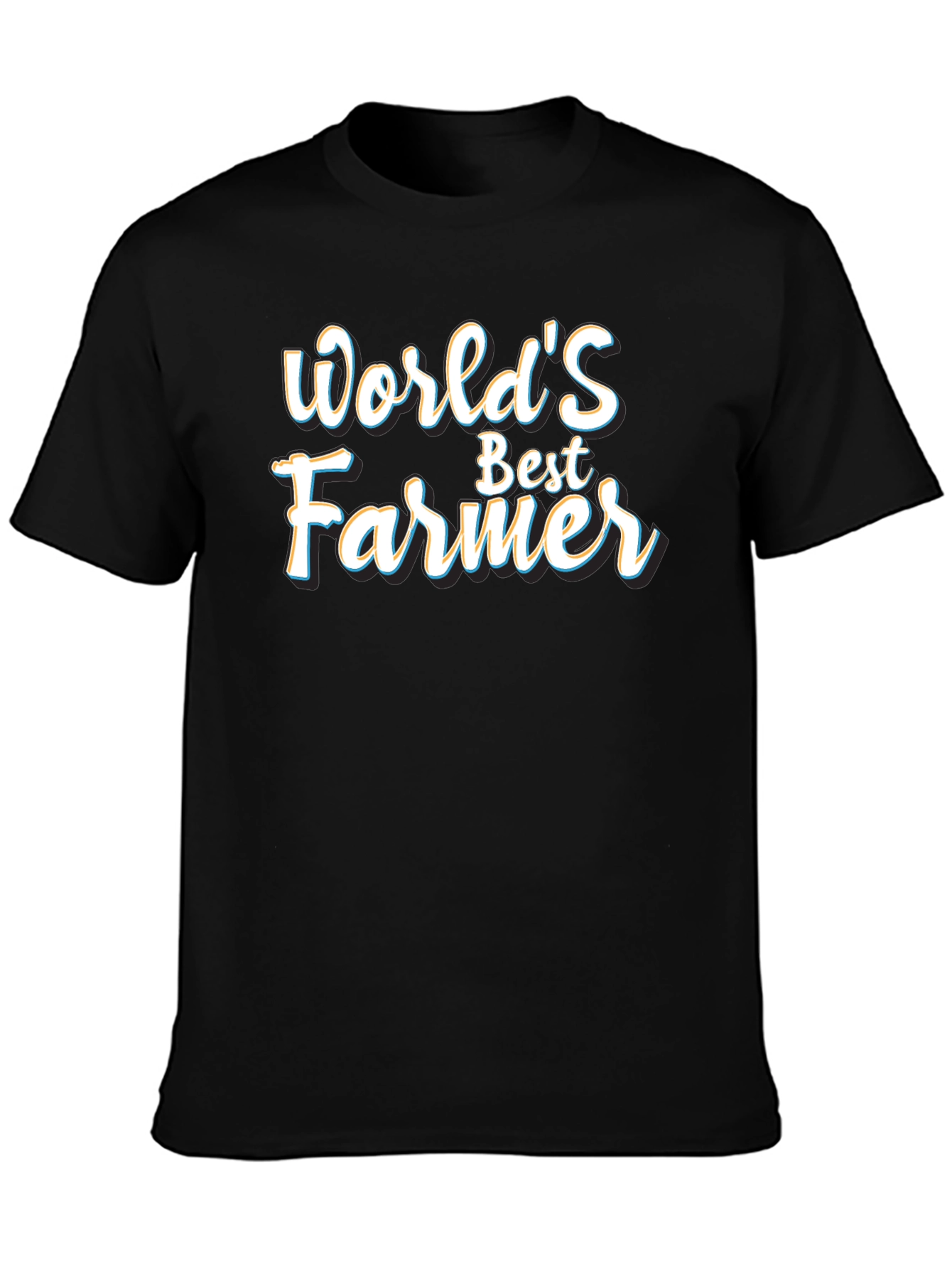 Worlds Best Farmer Black Graphic T-Shirt