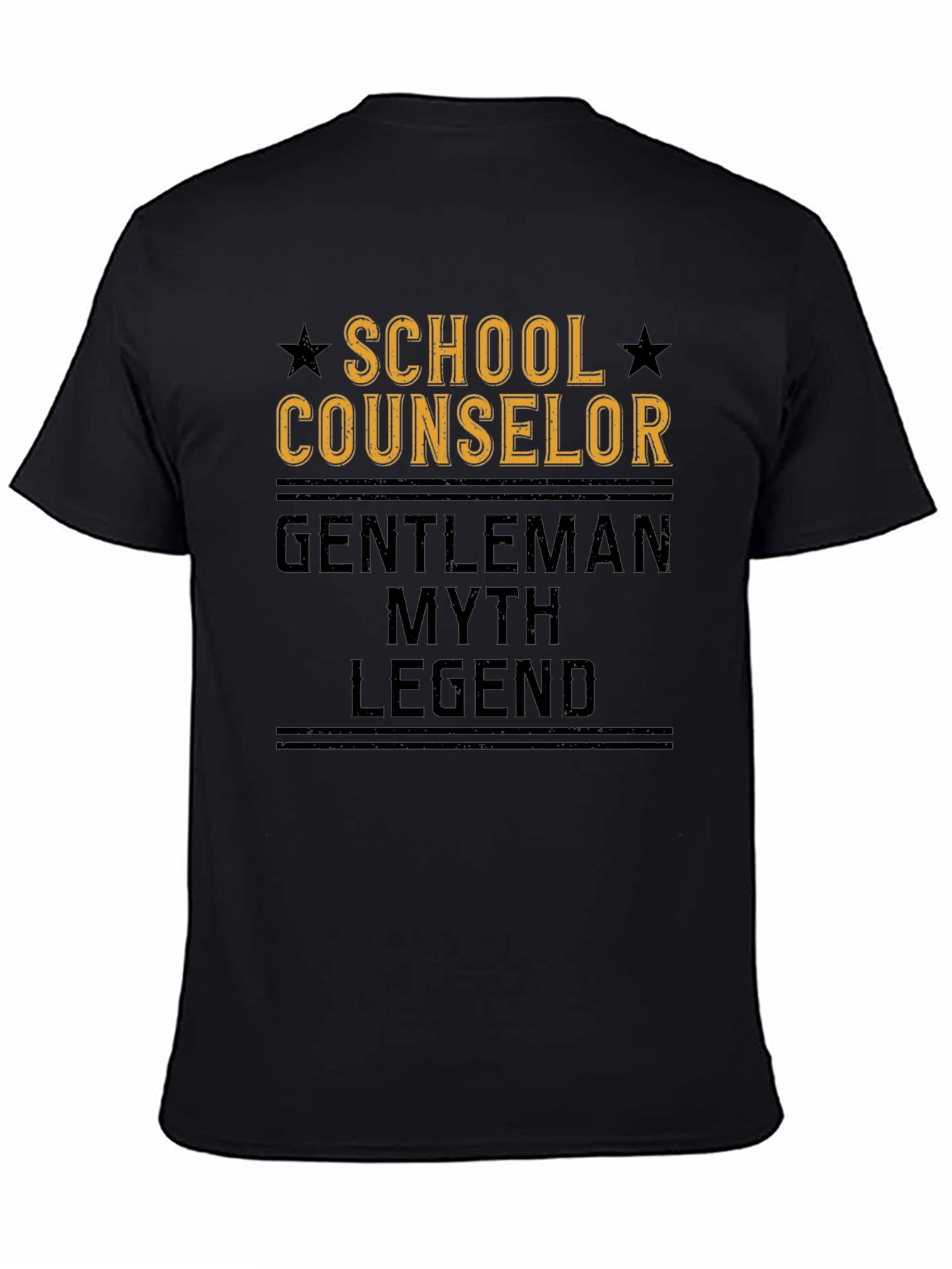 School Counselor Gentleman Myth Legend Black T-Shirt