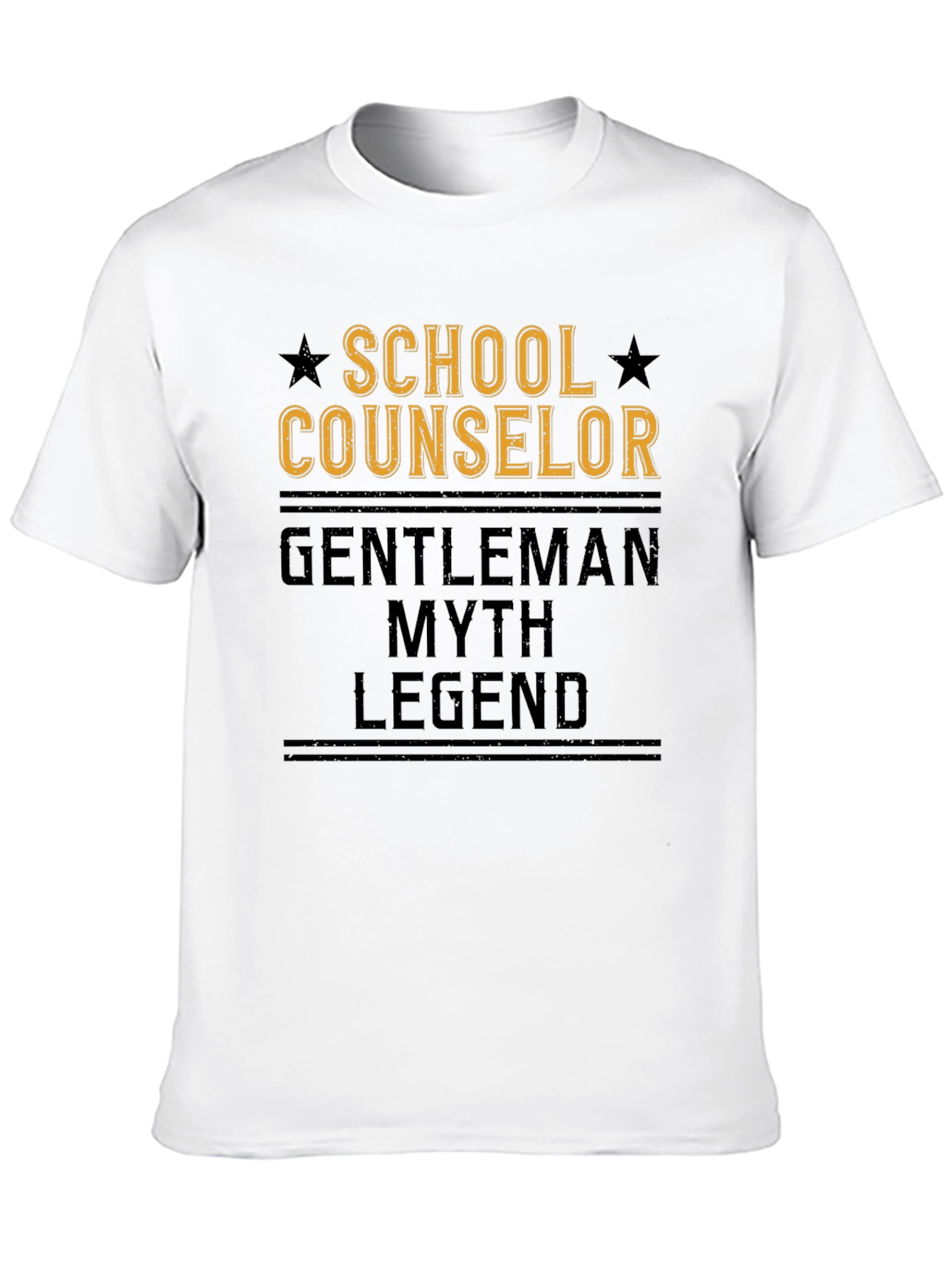 School Counselor Gentleman Myth Legend Black T-Shirt