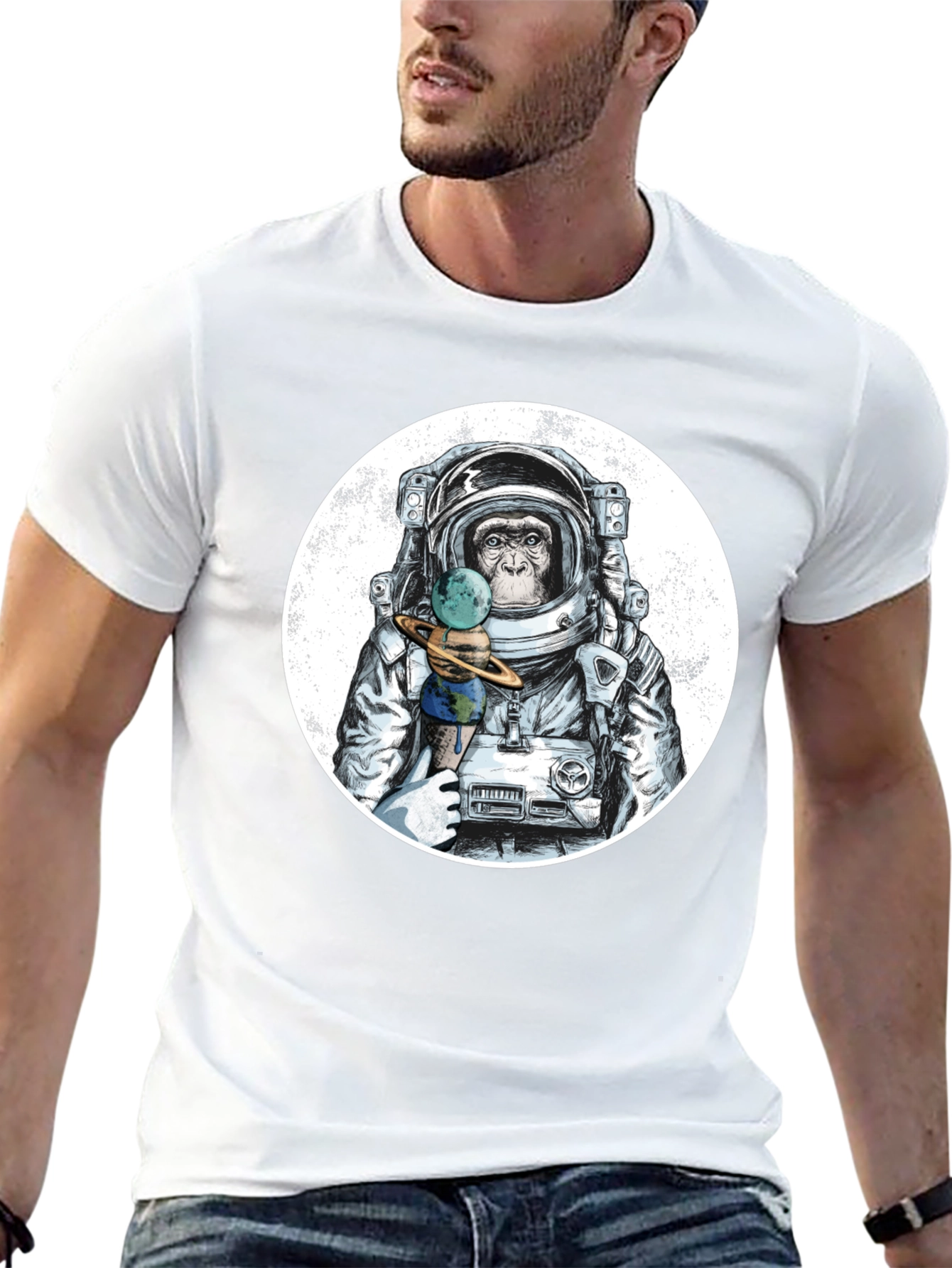 Astronaut Ape T-Shirt - Space Monkey Design