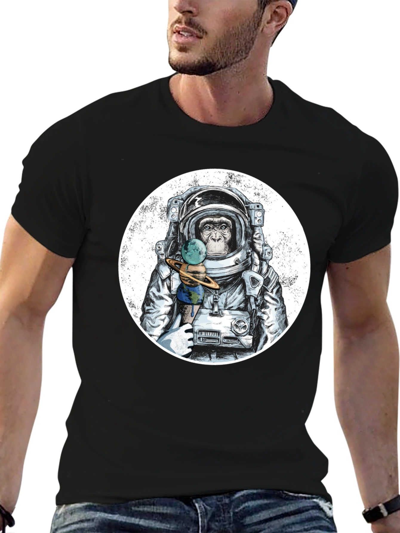 Astronaut Ape T-Shirt - Space Monkey Design