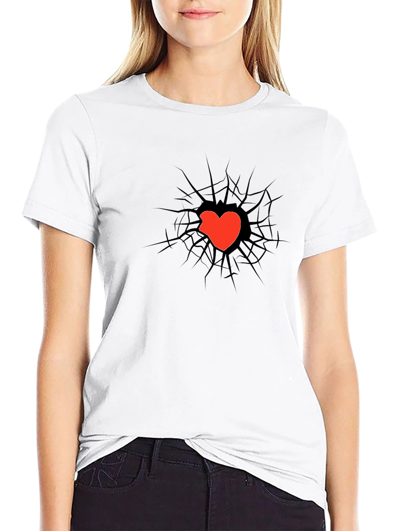 Cracked Heart Tee - Unique Graphic T-Shirt